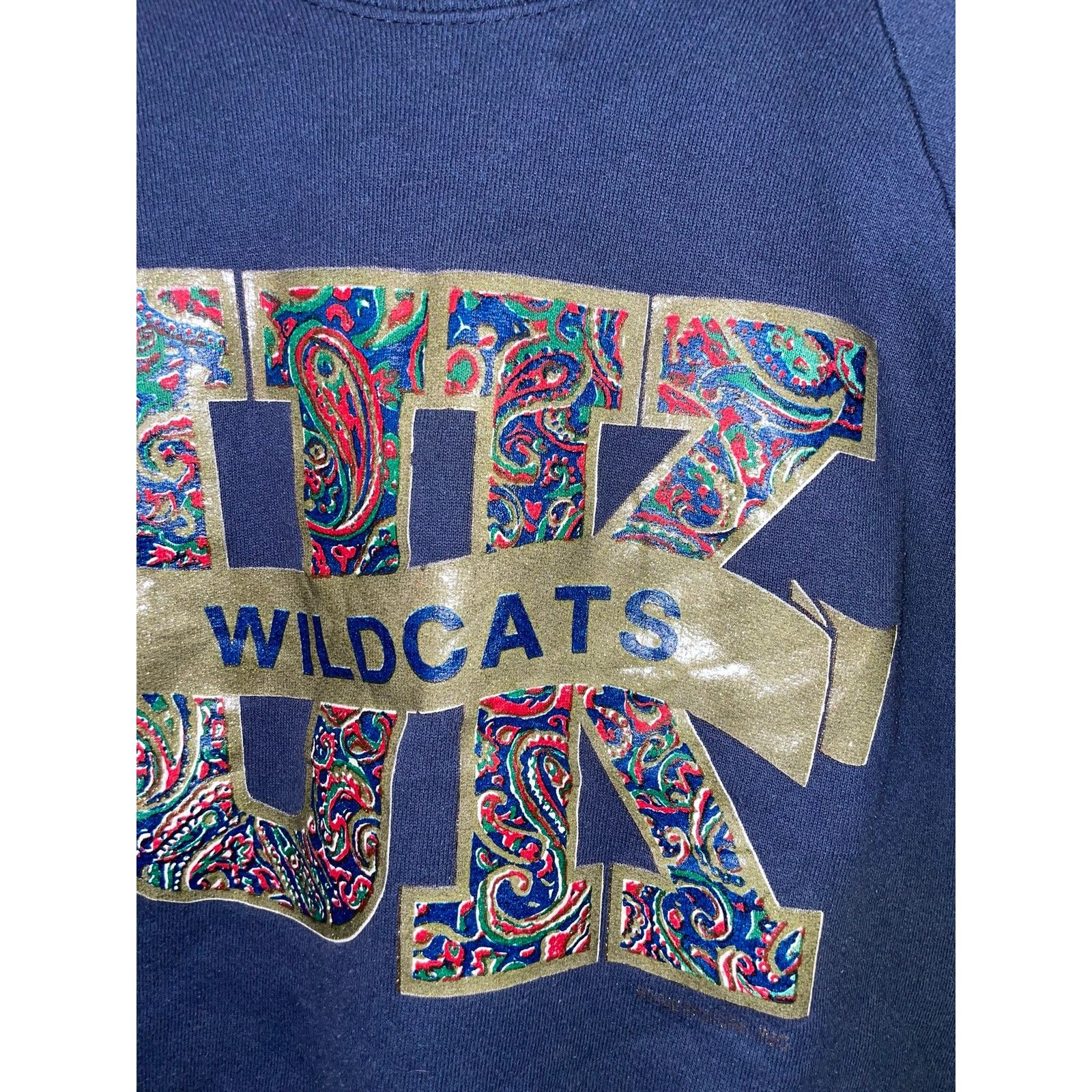 Fruit Of The Loom Vintage University Of Kentucky Sweatshirt UK Wildcats 90s L Size US L / EU 52-54 / 3 - 3 Thumbnail