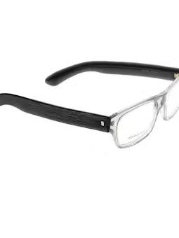 Yves Saint Laurent Yves Saint Laurent '00s Transparent & Wooden Temples Glasses Size ONE SIZE - 3 Thumbnail