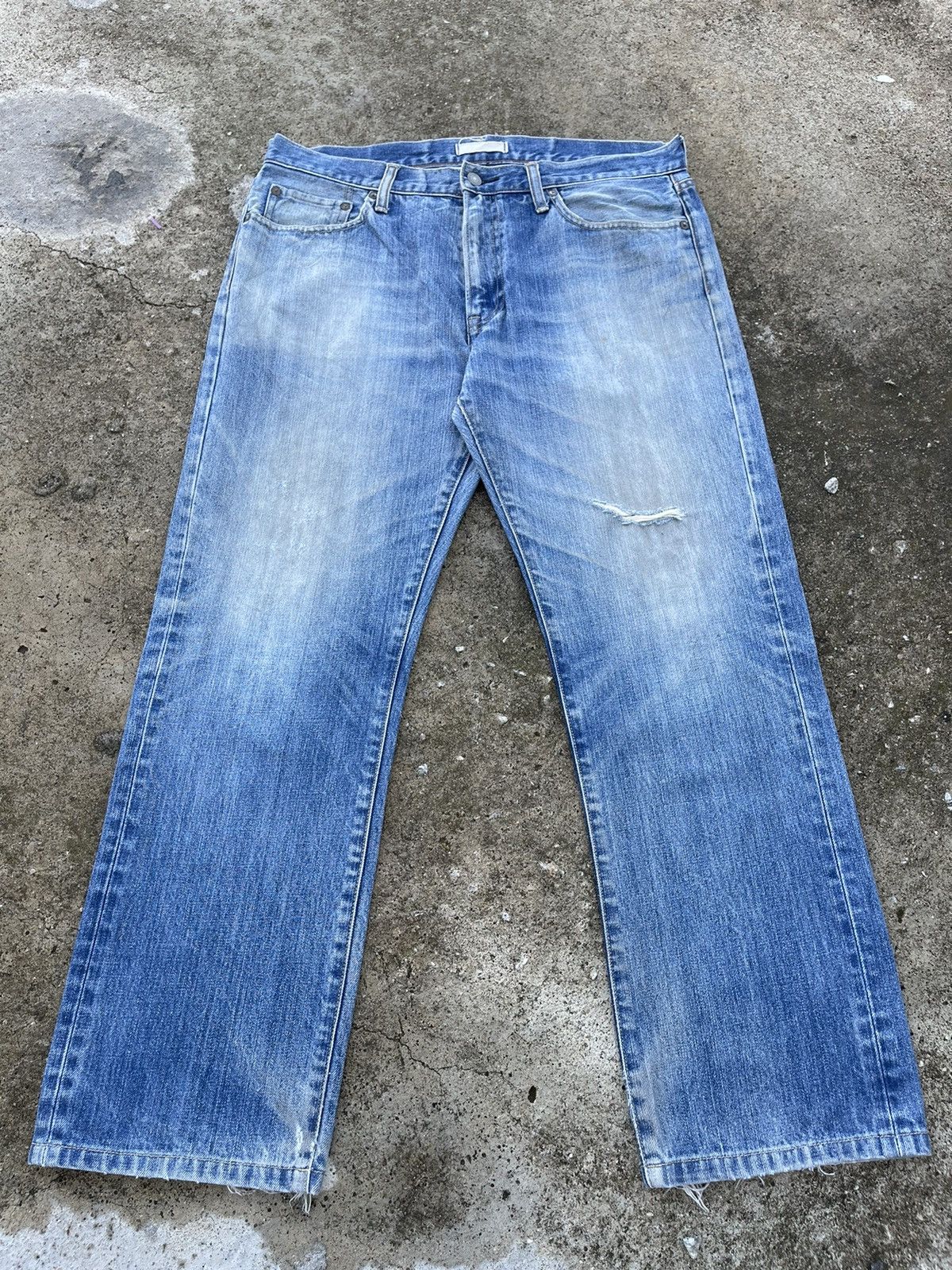 Japanese Brand × Jean × Uniqlo 🔥 Japanese Brand Uniqlo Distressed Denim W34🔥 Size US 34 / EU 50 - 3 Thumbnail