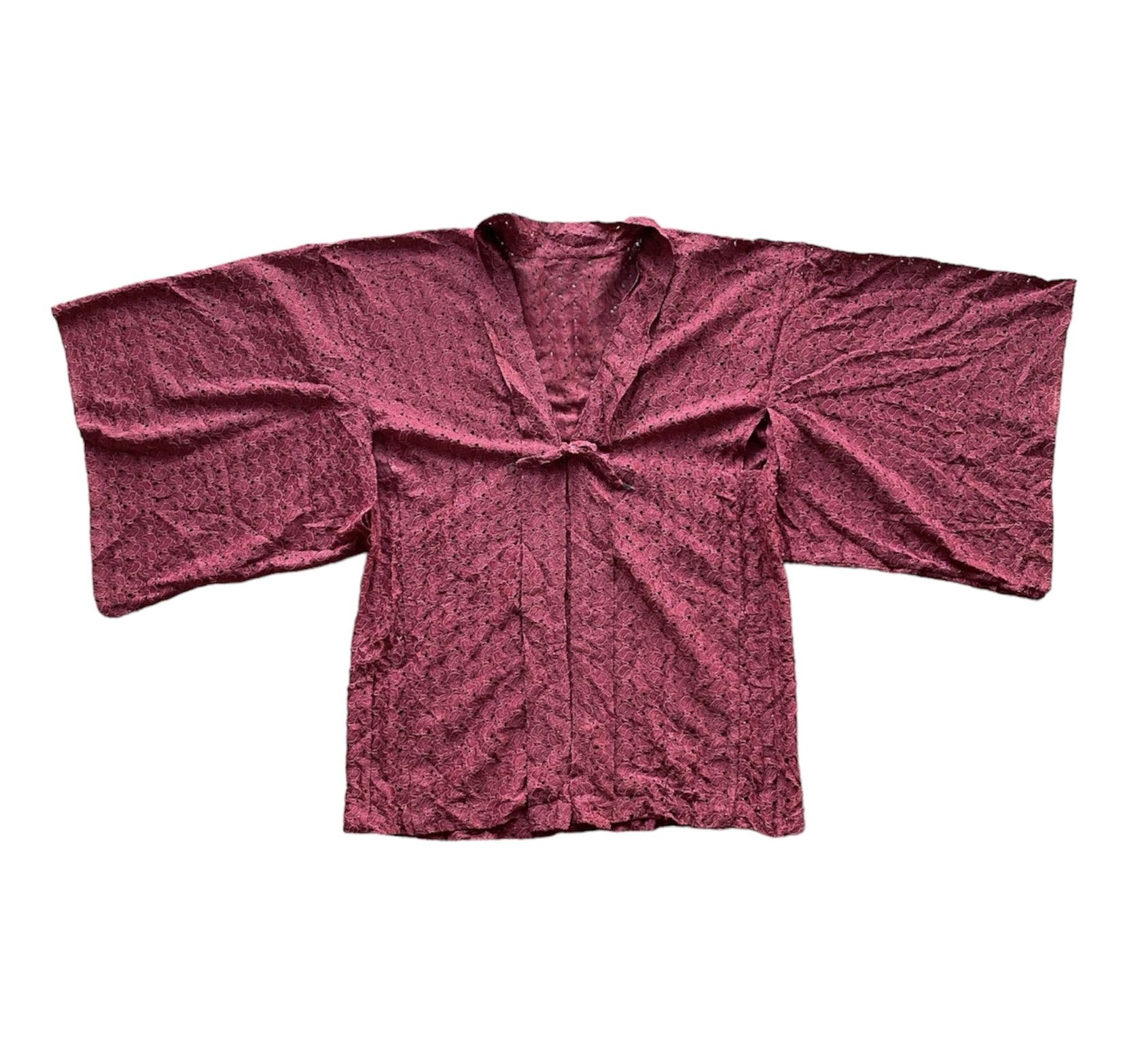 image of Vintage Japanese Tradition Kimono in Maroon, Men's (Size Large)