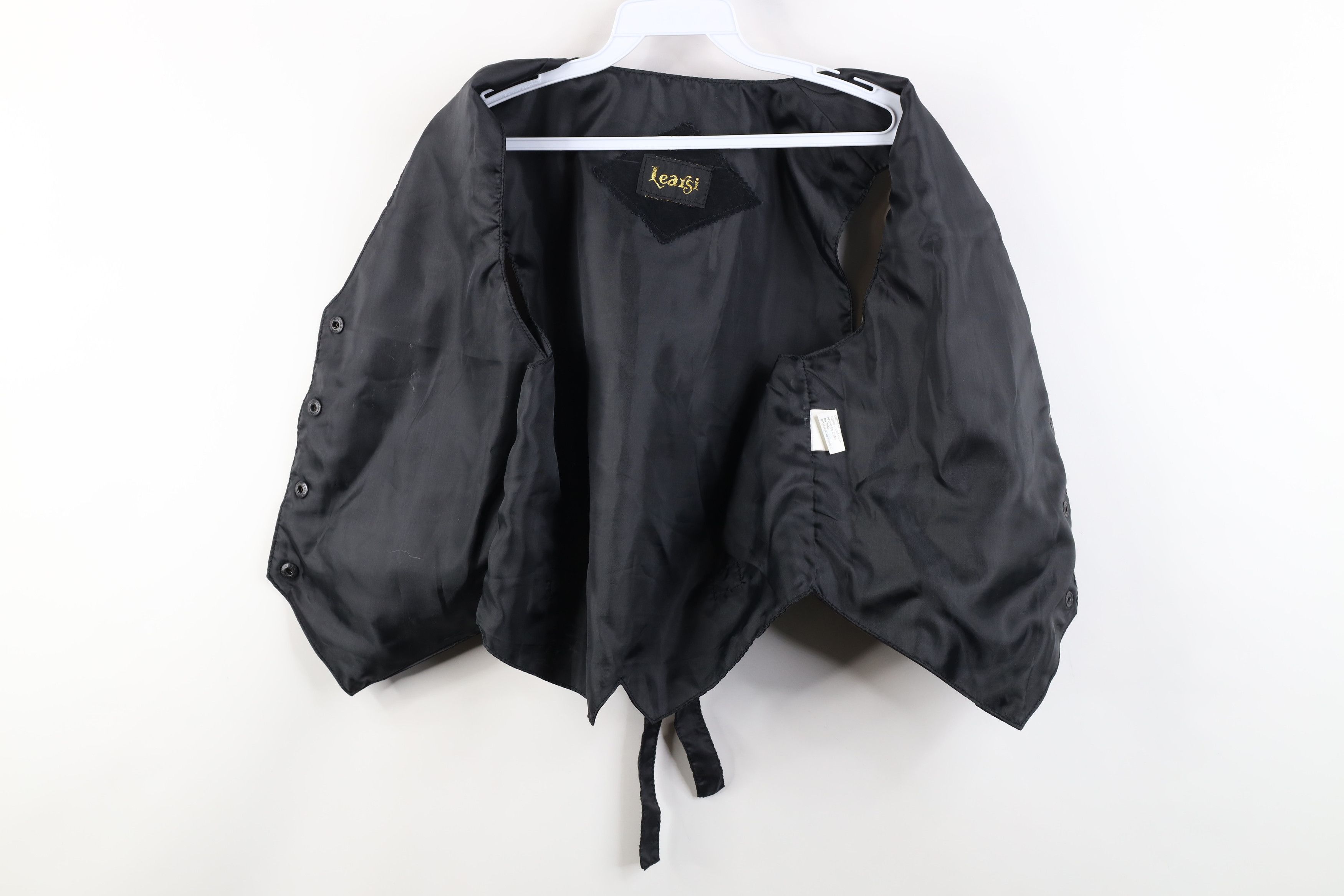 Vintage Vintage 90s Streetwear Suede Leather Tie Back Vest Jacket Size M / US 6-8 / IT 42-44 - 9 Thumbnail