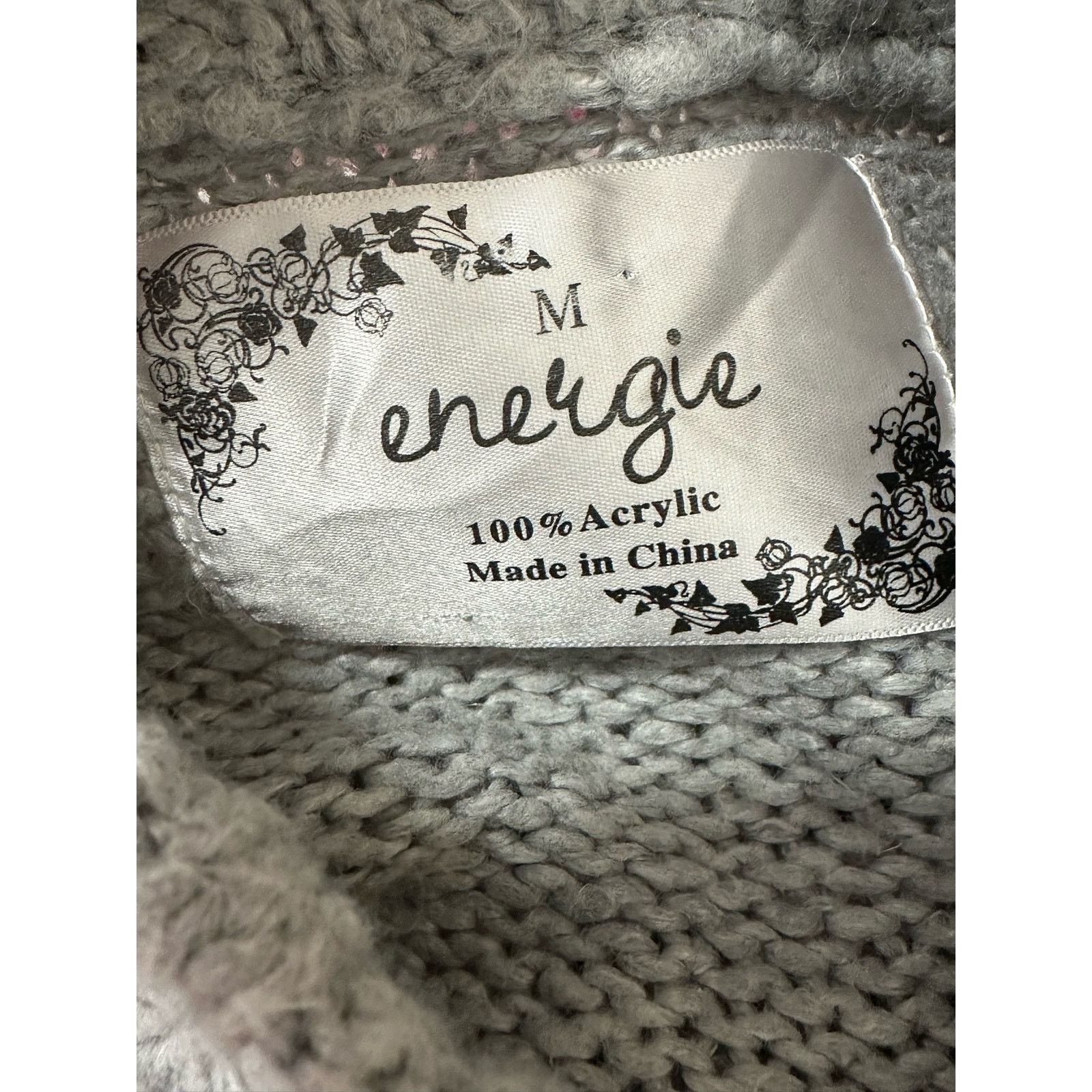 Energie Energie gray short dolman sleeves cardigan sweater size M Size M / US 6-8 / IT 42-44 - 4 Thumbnail