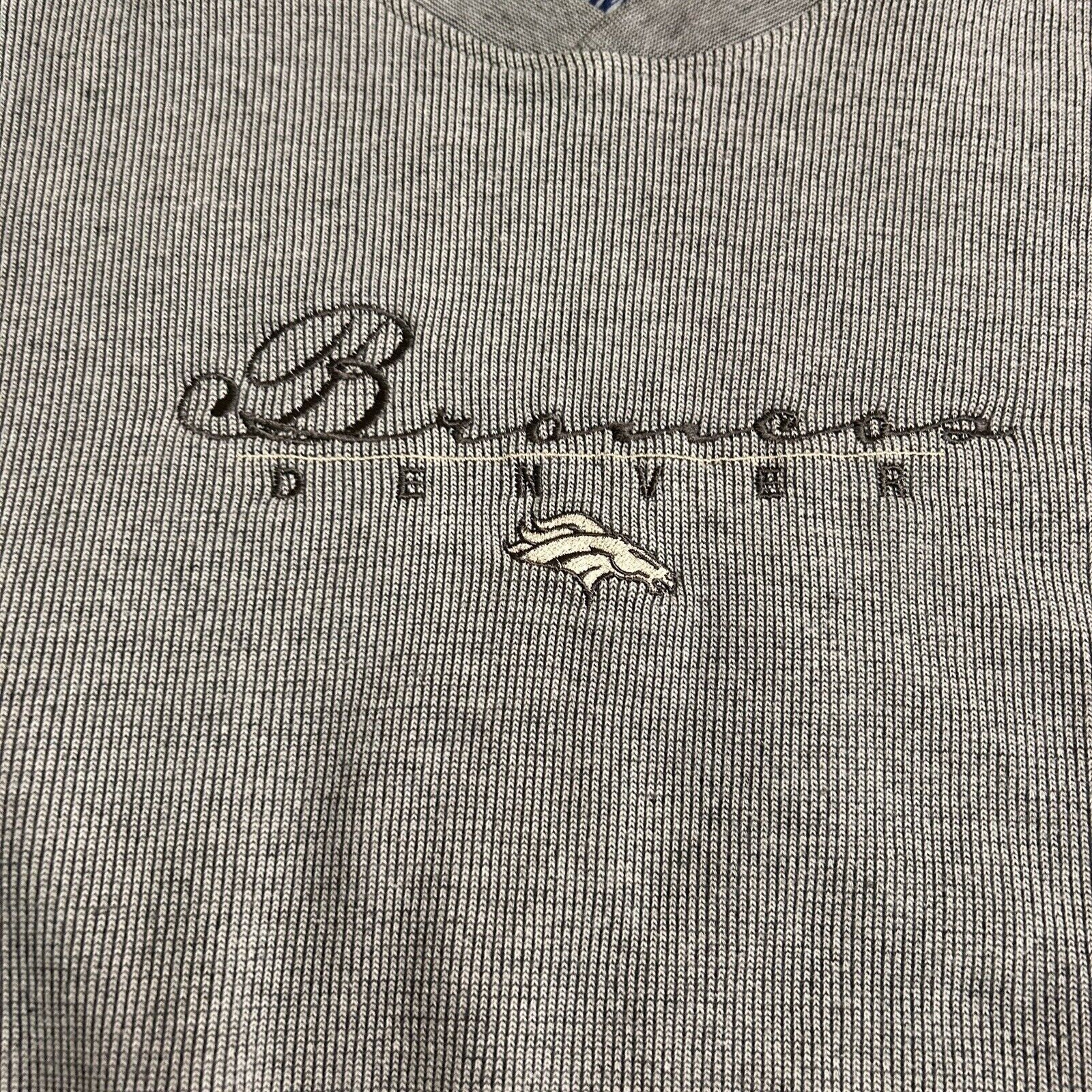 Other Vintage Team One Grey Denver Broncos Crew Sweater Size US XL / EU 56 / 4 - 3 Thumbnail