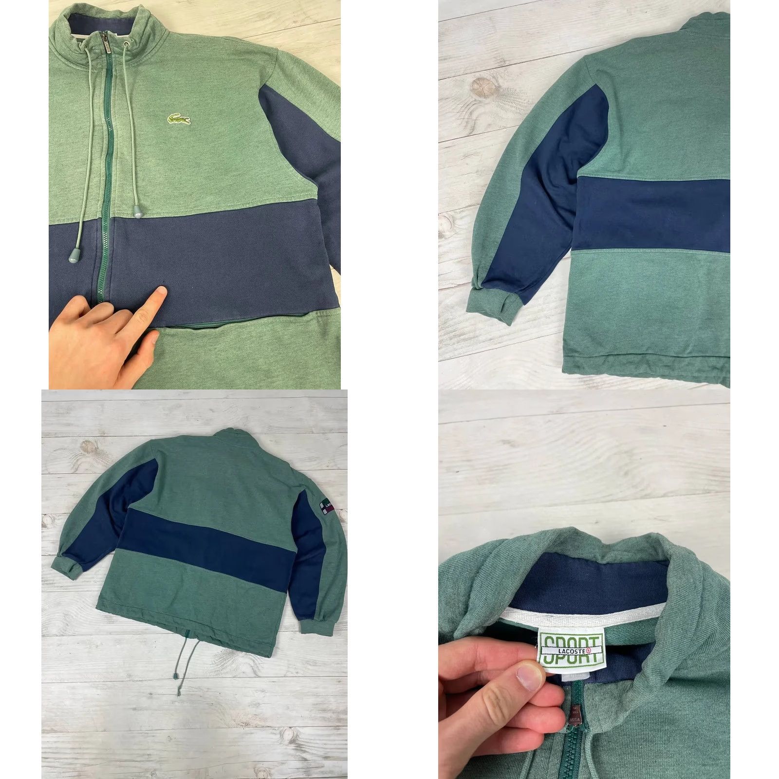 Lacoste Lacoste Tracksuit Jacket And Sweatpants 90s Men Size L green - Jacket - 2 Piece - Regular - Logo - Activewear - Tennis - Vintage: No - 90s Theme - Men Size 42R - 9 Thumbnail