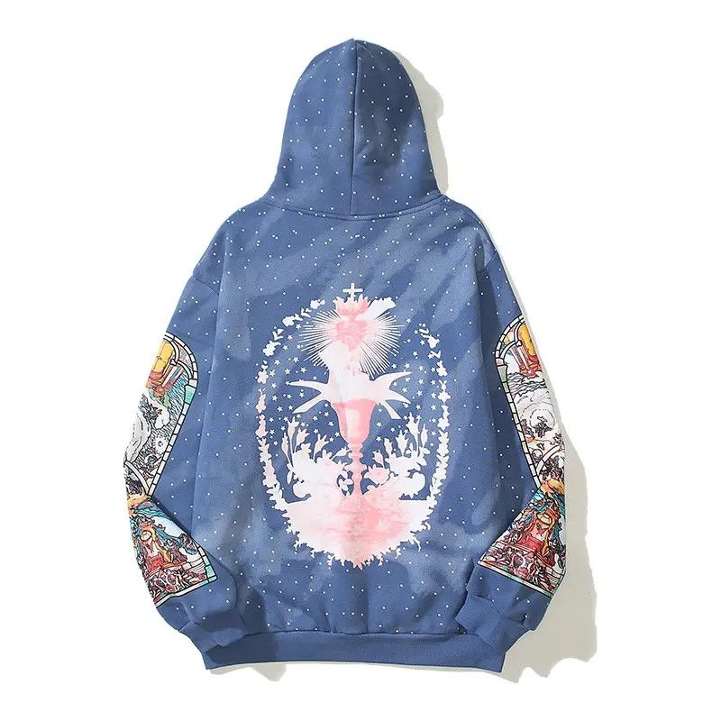 Designer Graffiti Dyed Print Plush Flannel Hoodies Size US XXL / EU 58 / 5 - 2 Thumbnail