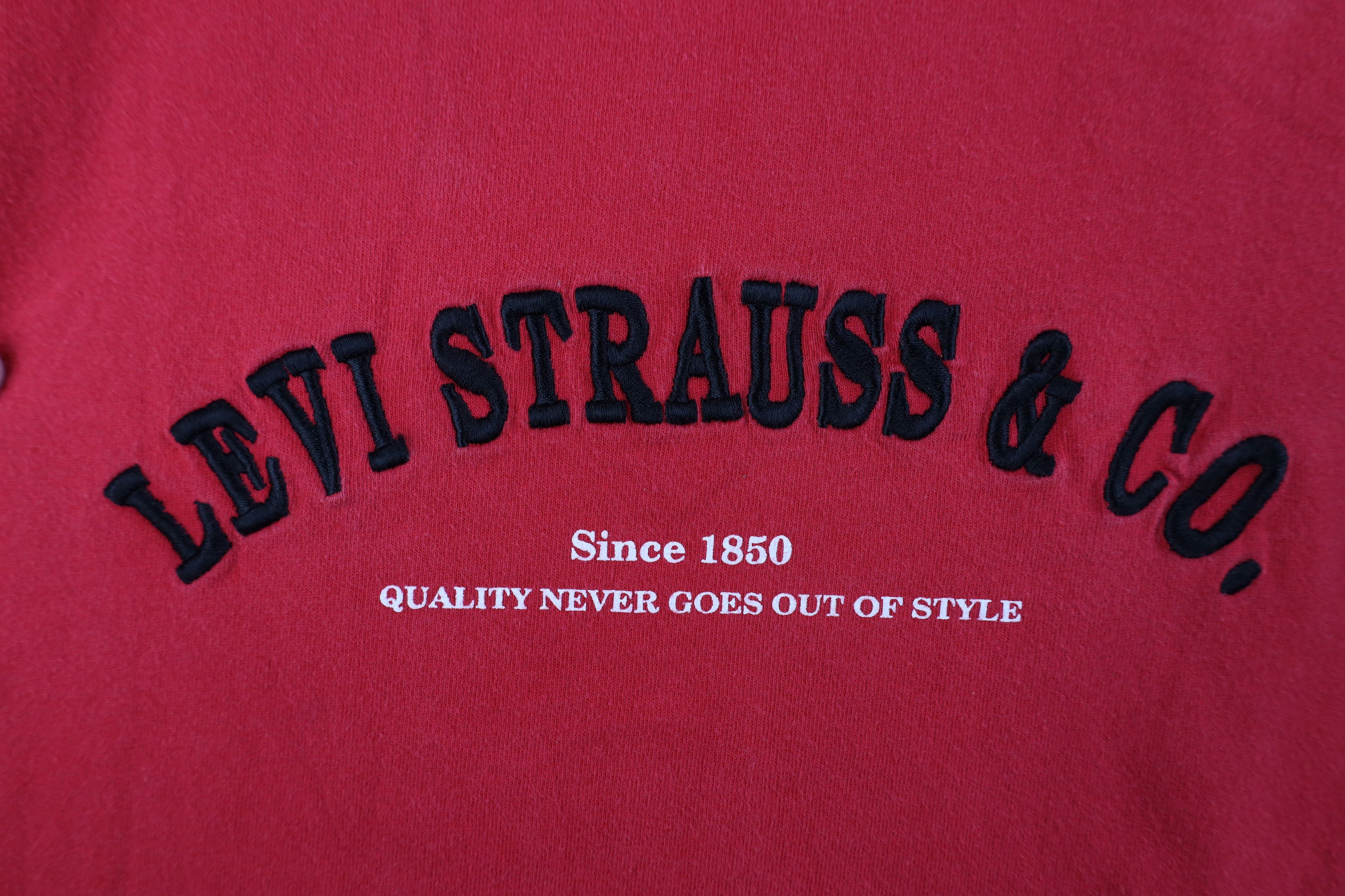 Levi's Vintage 90s Levis Spell Out Short Sleeve T-Shirt Red Size M / US 6-8 / IT 42-44 - 4 Thumbnail