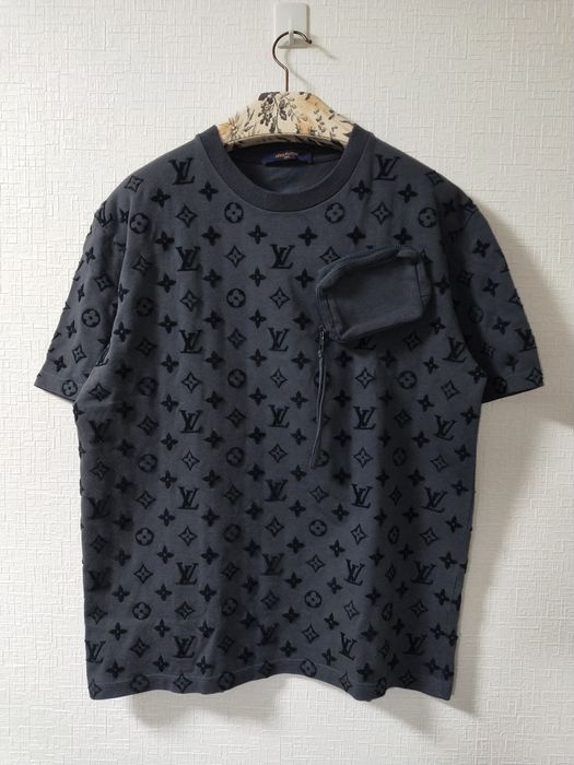 Louis Vuitton hook and loop monogram short sleeve t shirt mens