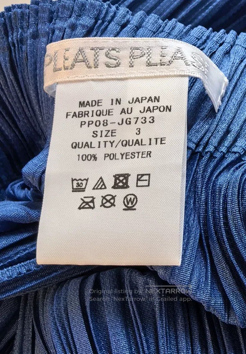 Issey Miyake Issey Miyake size:3 Blue Cut Midi Skirt Size 31" - 3 Thumbnail