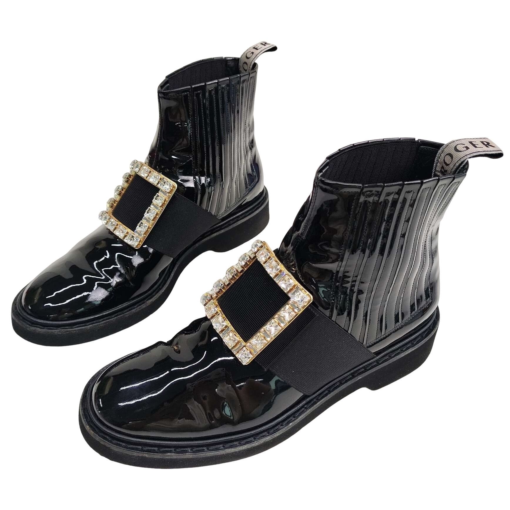Roger Vivier Roger Vivier Crystal Buckle Chelsea Boots Size 39 Size US 9 / IT 39 - 1 Thumbnail