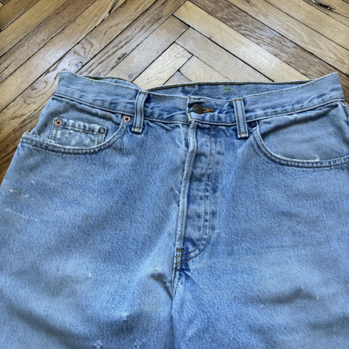 Levi's Vintage 90’s Levi’s 618 CrazyFit Orange Tab Distressed Jeans Size US 32 / EU 48 - 7 Thumbnail