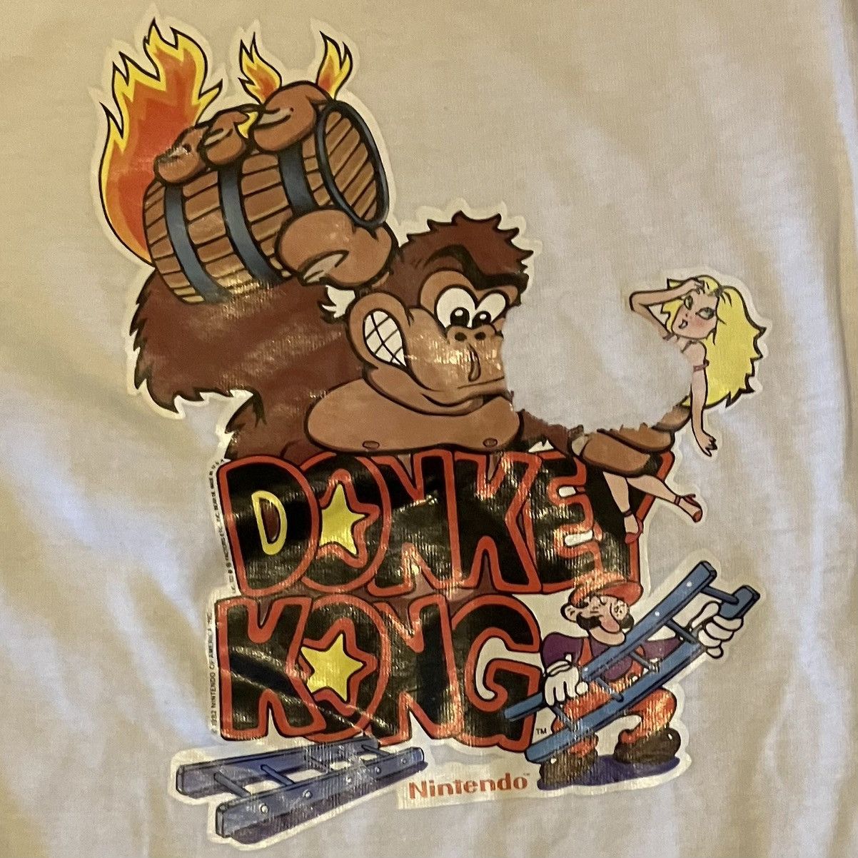 Vintage 1980s Donkey Kong Raglan Shirt Size US M / EU 48-50 / 2 - 3 Thumbnail