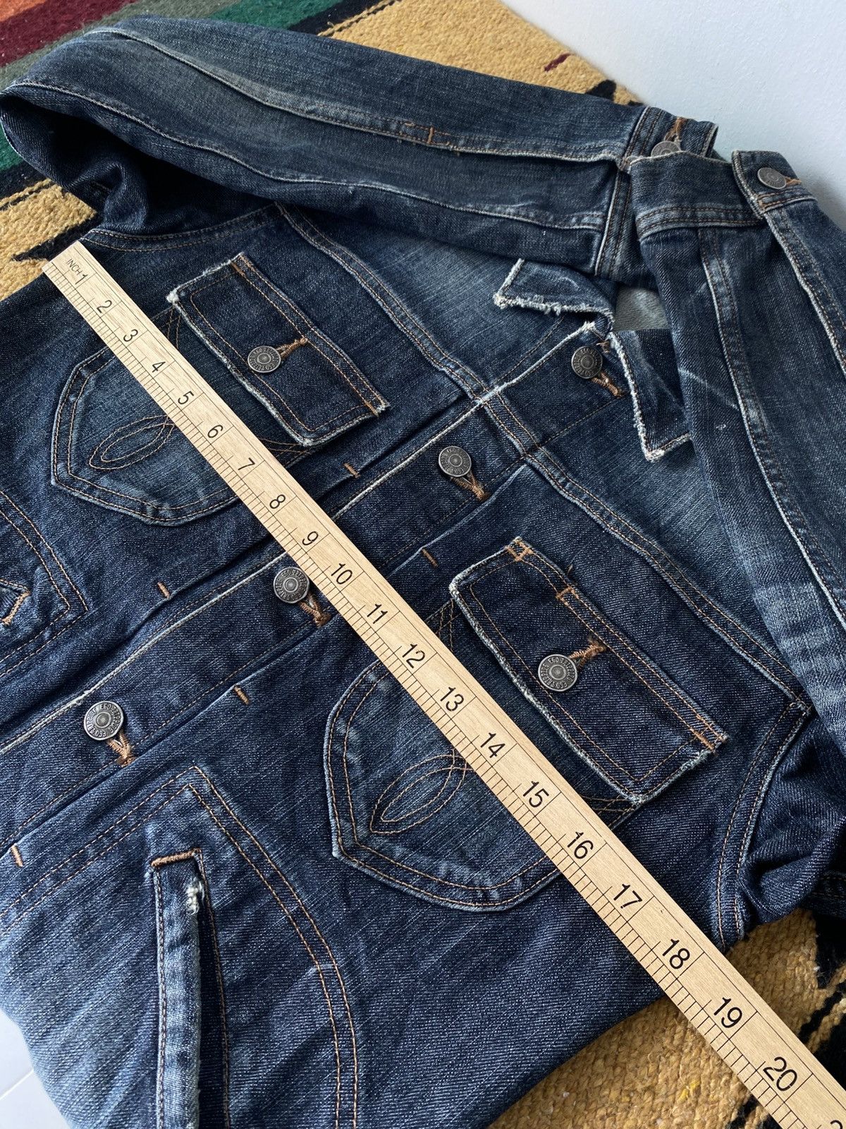 Ego Tripping Ego Tripping Distressed Denim Trucker Jacket Japan Size US S / EU 44-46 / 1 - 5 Thumbnail