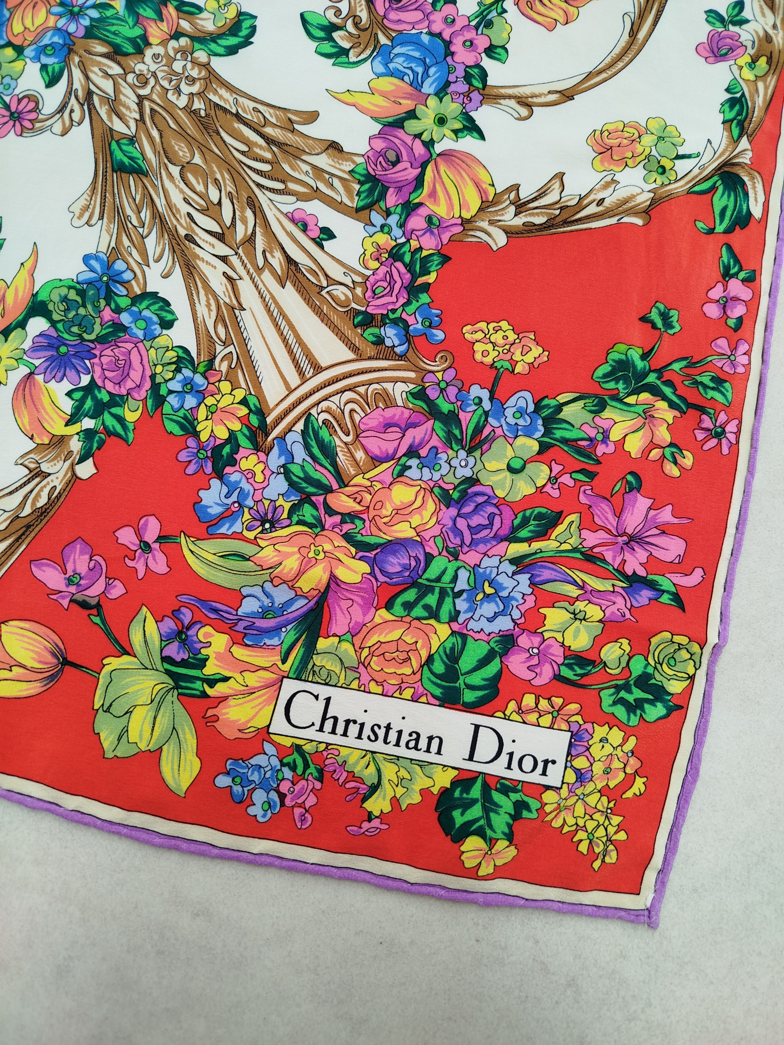 Dior Christian Dior vintage silk square scarf Size ONE SIZE - 2 Thumbnail