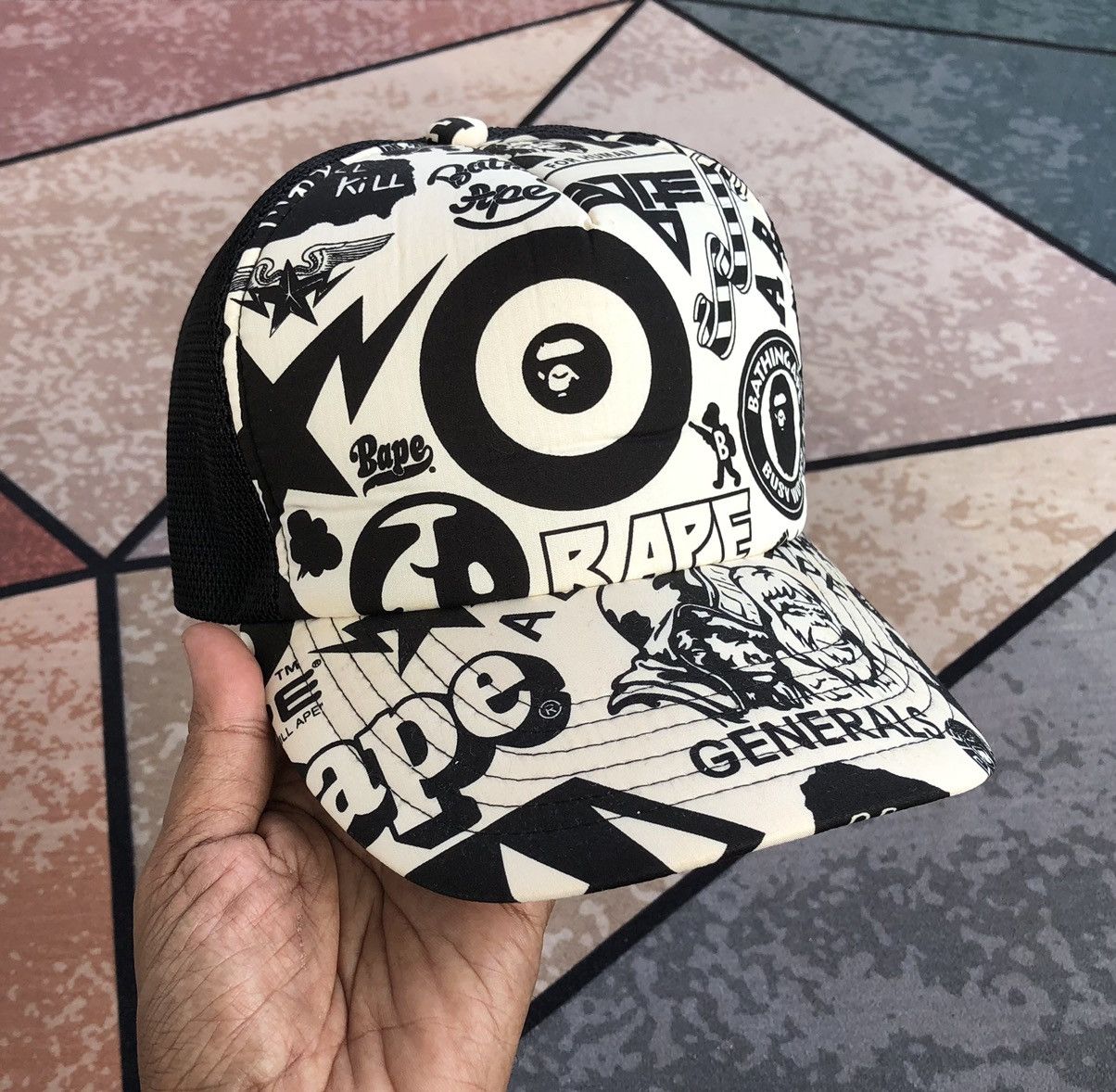 Bape Multi Logo Mesh Cap Size ONE SIZE - 3 Thumbnail