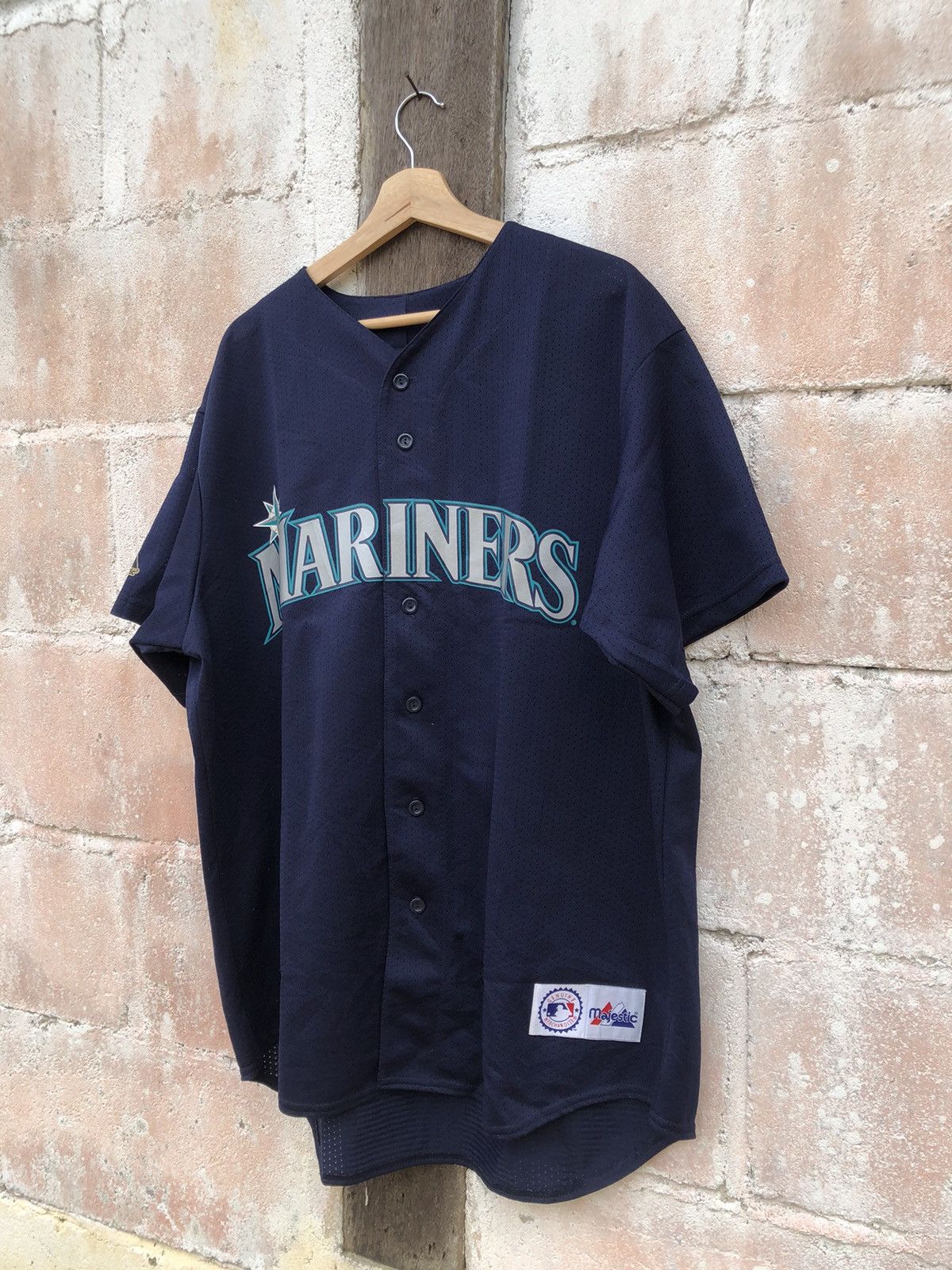 Majestic × Vintage MLB Mariners Jersey Genuine Merchandise Size US XL / EU 56 / 4 - 4 Thumbnail