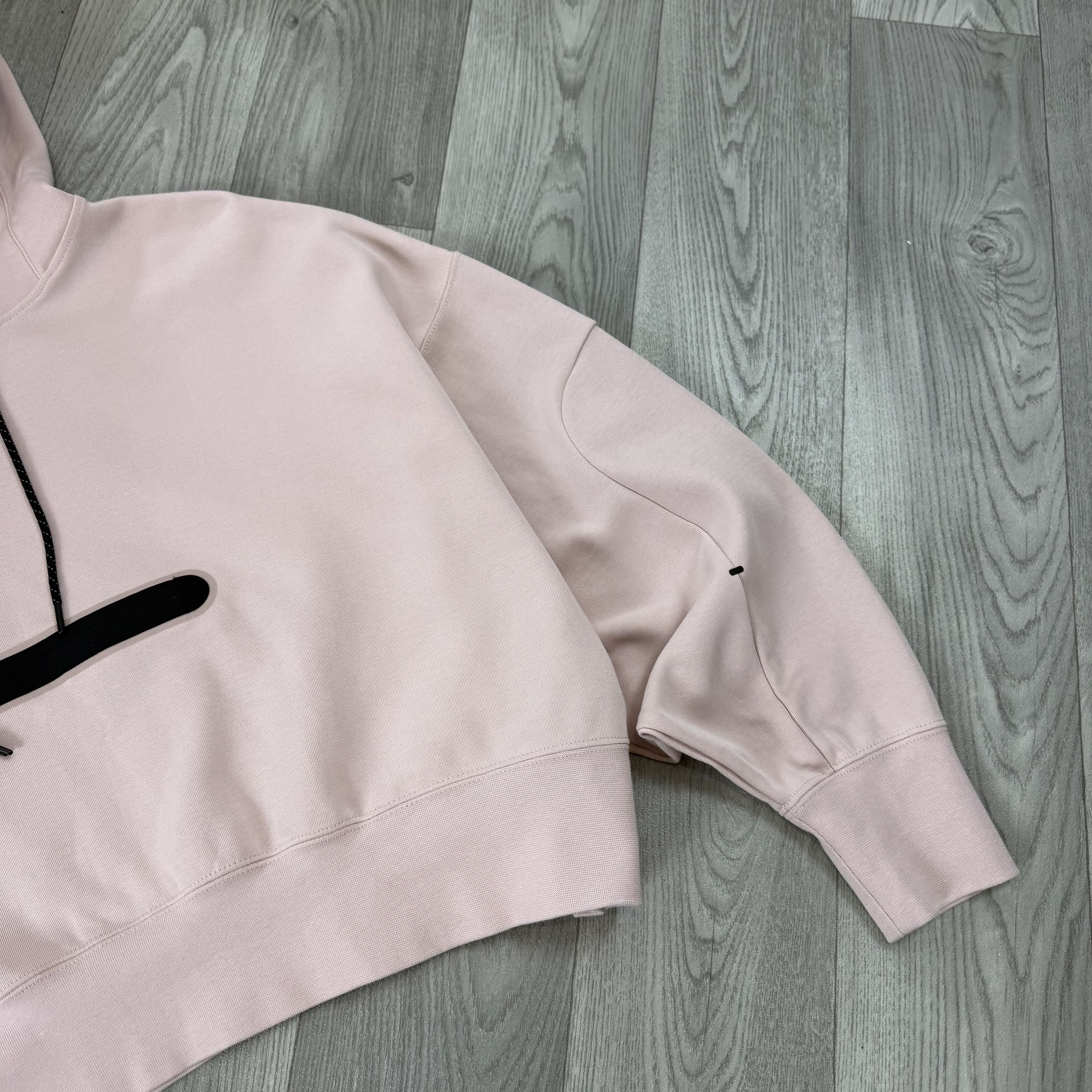 Nike Nike Tech Fleece Women's Pink Crop Top Hoodie Hooded Sweat Size M / US 6-8 / IT 42-44 - 7 Thumbnail