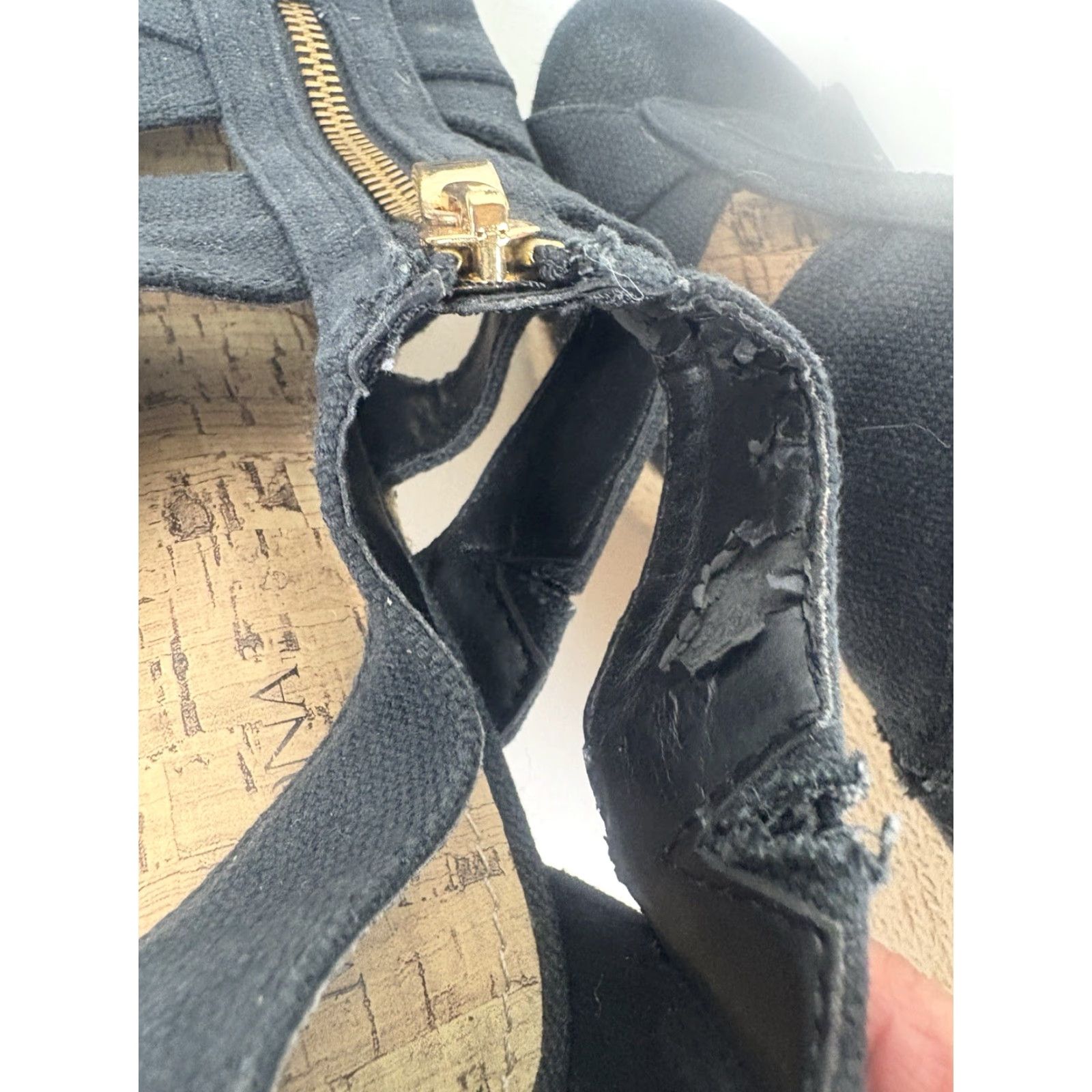 Merona Merona Black Espadrille Wedge Heels Womens Size 6.5 Open Toe Casual Summer Size US 7 / IT 37 - 5 Thumbnail