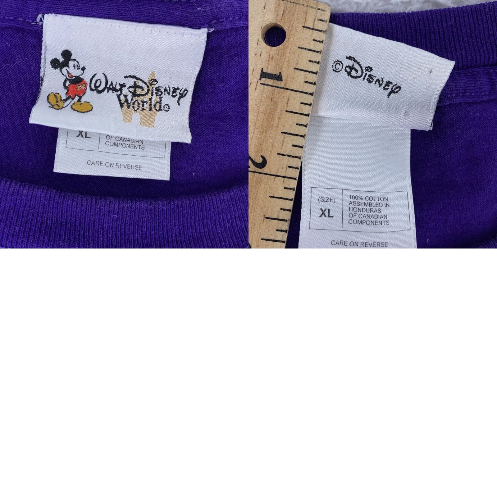 Disney V Walt Disney World Shirt Mens XL Purple Mickey Mouse Embroidered Tee T-Shirt Size US XL / EU 56 / 4 - 8 Thumbnail