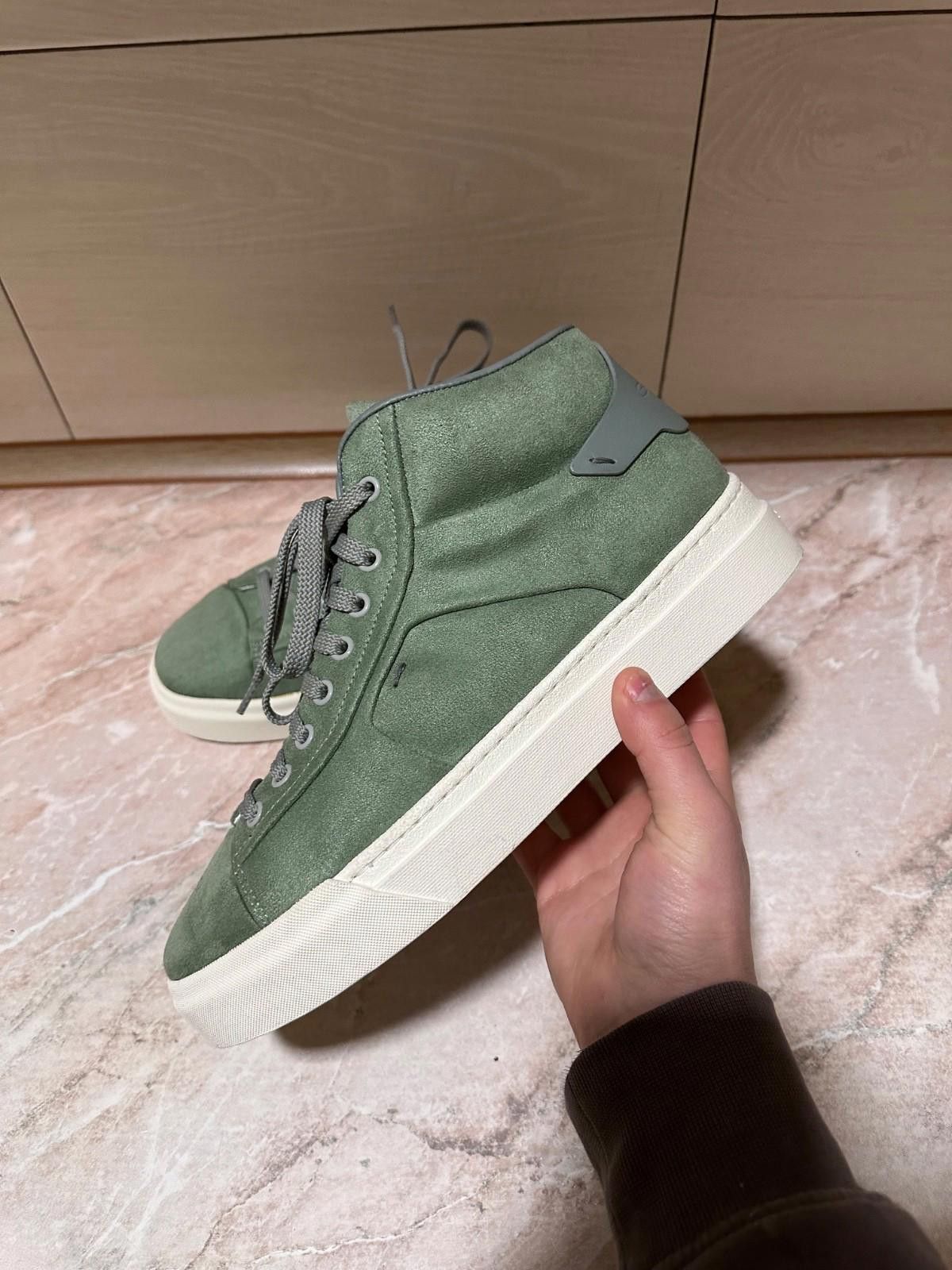 Santoni Santoni High Top Light Green Suede Trainer US8.5 UK 7.5 Size US 7.5 / EU 40-41 - 2 Thumbnail