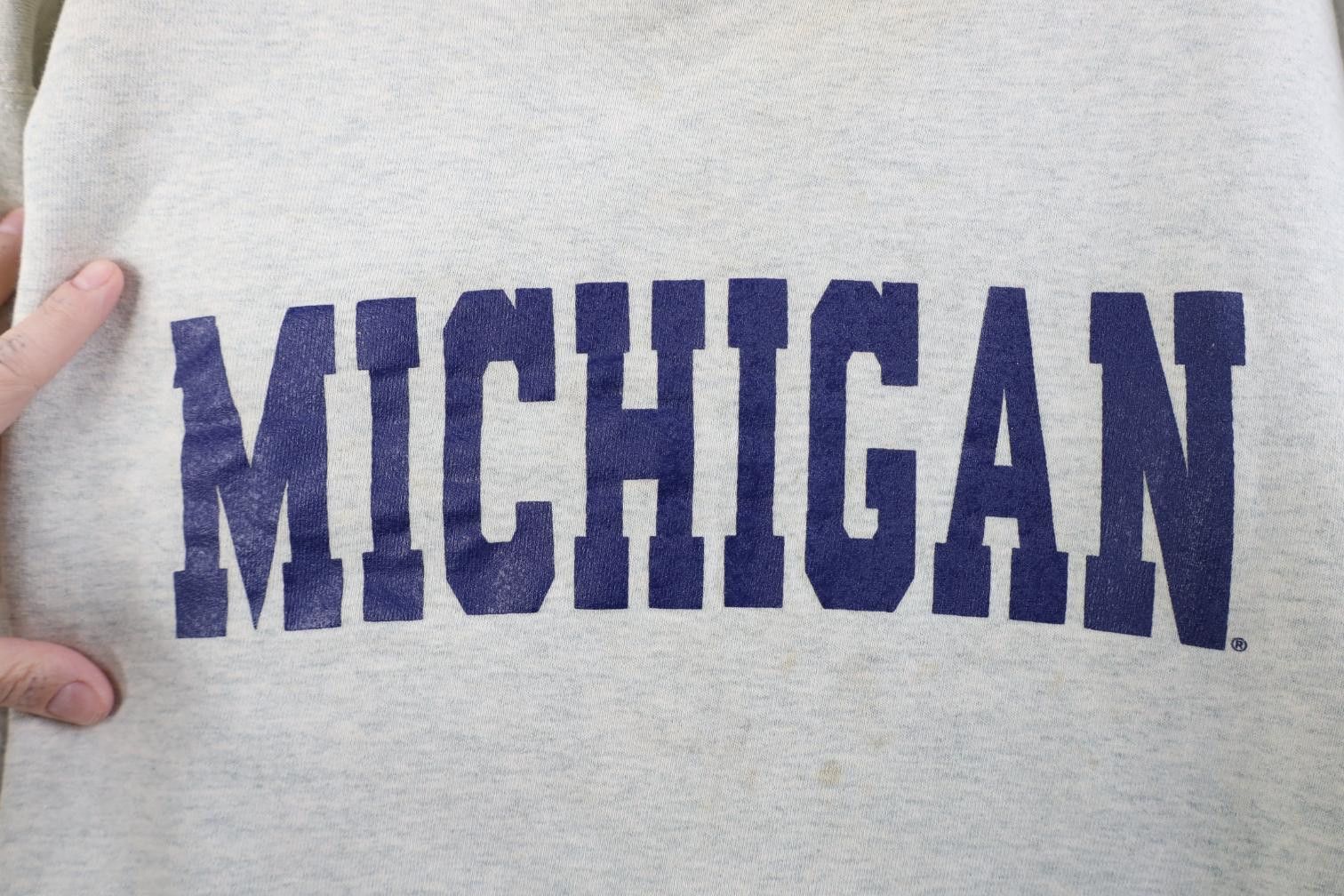 Vintage Vintage 90s Spell University of Michigan Crewneck Sweatshirt Size US XL / EU 56 / 4 - 4 Thumbnail