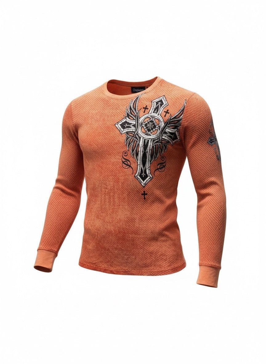Affliction Raw state vtg y2k redemption cross logo long sleeve shirt Size US M / EU 48-50 / 2 - 1 Thumbnail