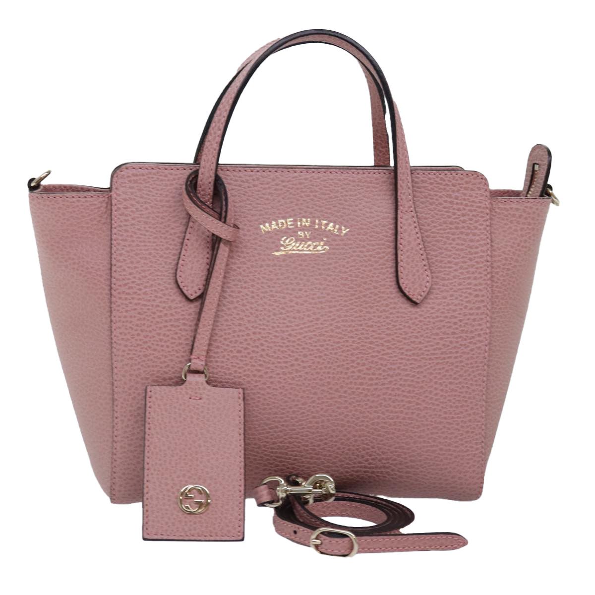 Gucci Pink Leather Handbag (Pre-Owned) Size ONE SIZE - 1 Thumbnail