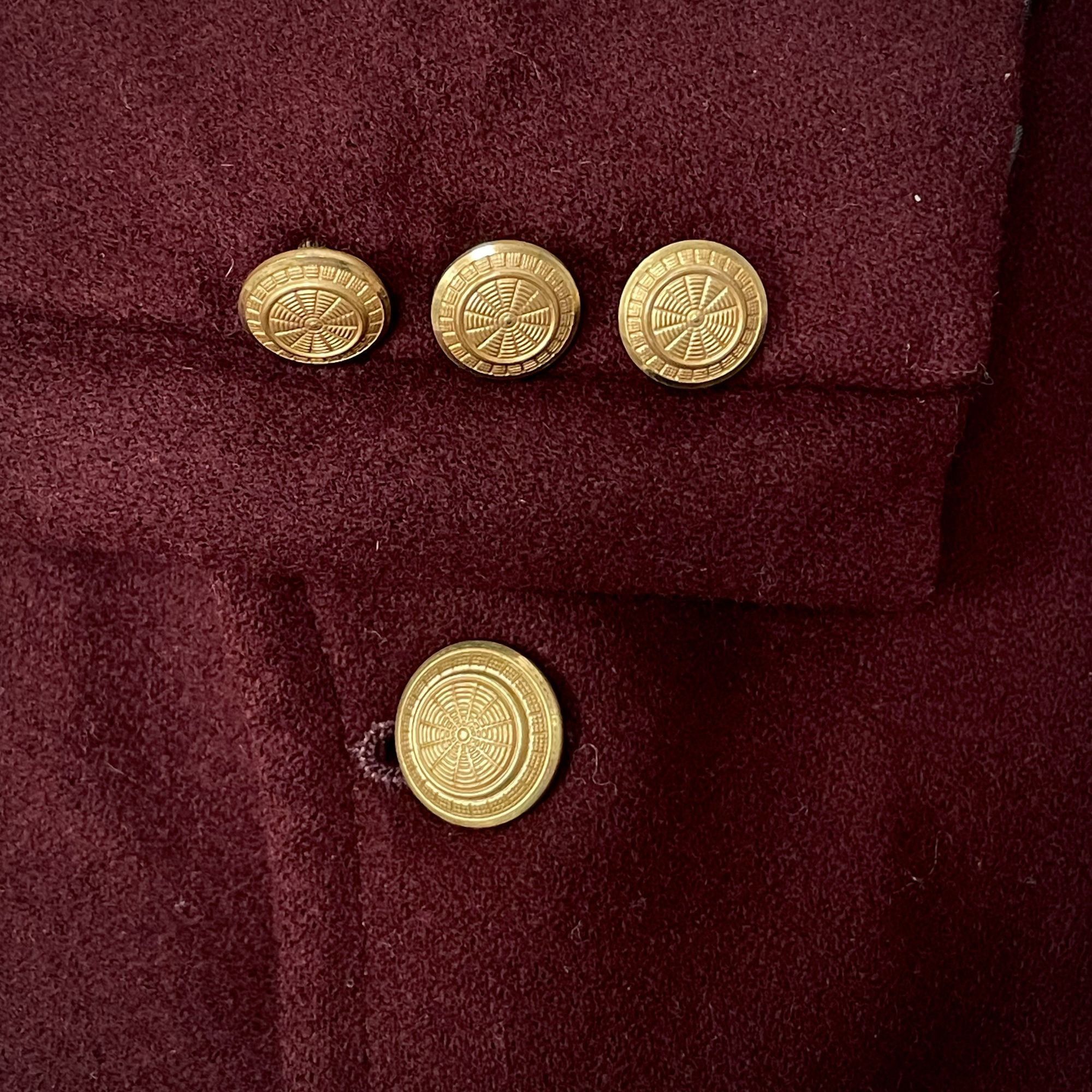Other Vtg John Alexander MAROON GOLD BTN Sport Coat Size 38R - 7 Thumbnail