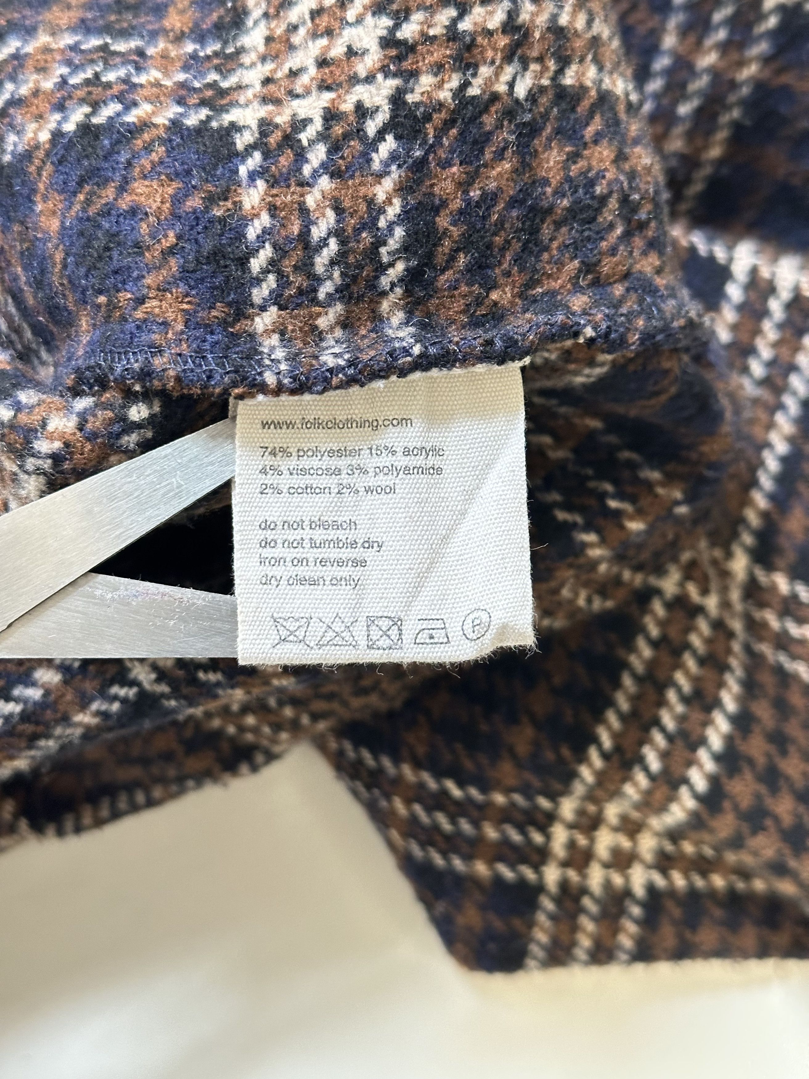 Folk Folk Brown Checkered Heavy Over Coat Men's Size US M / EU 48-50 / 2 - 5 Thumbnail