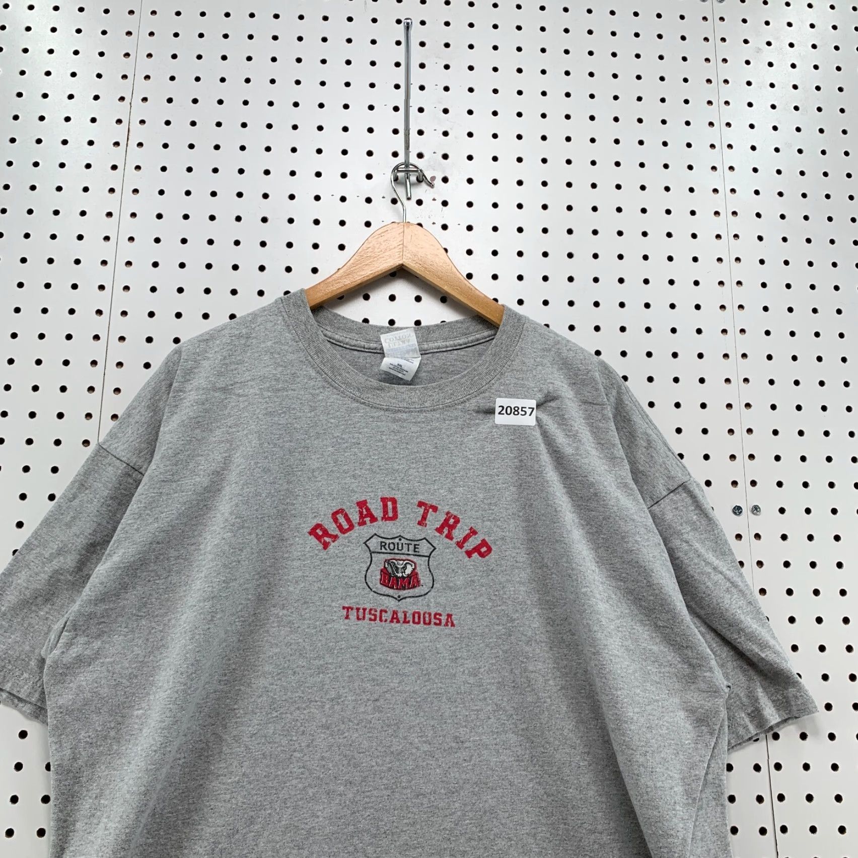 Gildan Vintage Gildan T-Shirt Men 2XL Short Sleeve Gray University Sports Road Trip Tuscaloosa BAMA Size US XXL / EU 58 / 5 - 2 Thumbnail