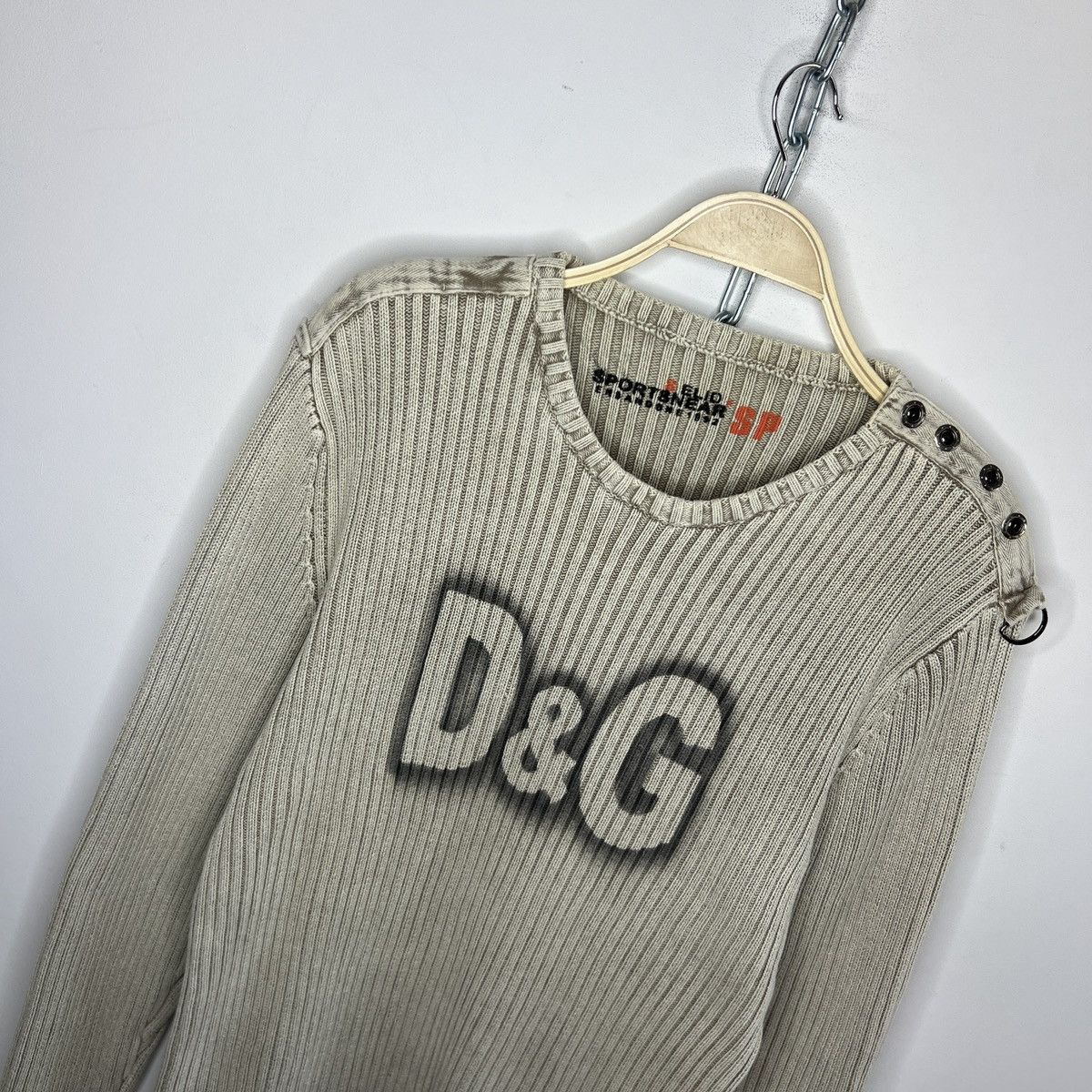 20471120 × Dolce & Gabbana × If Six Was Nine Washed Dolce Gabbana Style Knit Sweater Thrashed Y2K Size US M / EU 48-50 / 2 - 4 Thumbnail