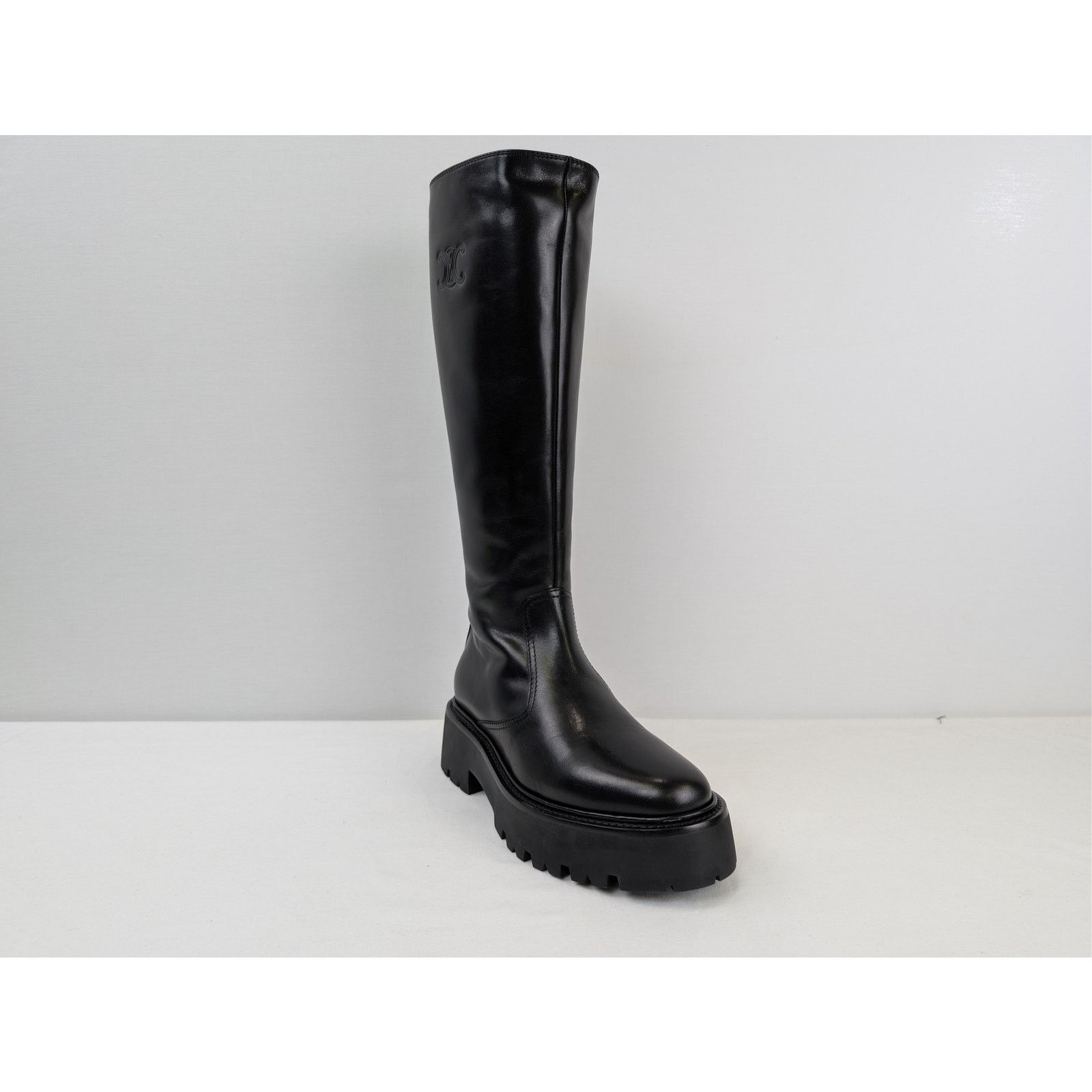 Celine o1rshd1 Bulky Zipped Boots leather with Triomphe signature Size US 9 / IT 39 - 2 Thumbnail