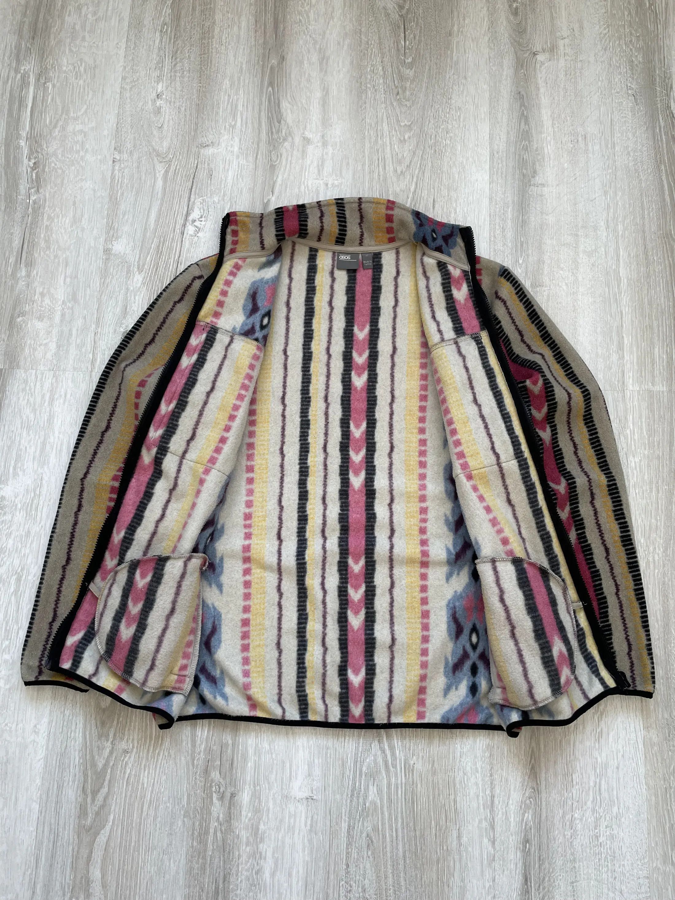 Asos Asos Multicolor Fleece Pockets Jacket Size US S / EU 44-46 / 1 - 5 Thumbnail