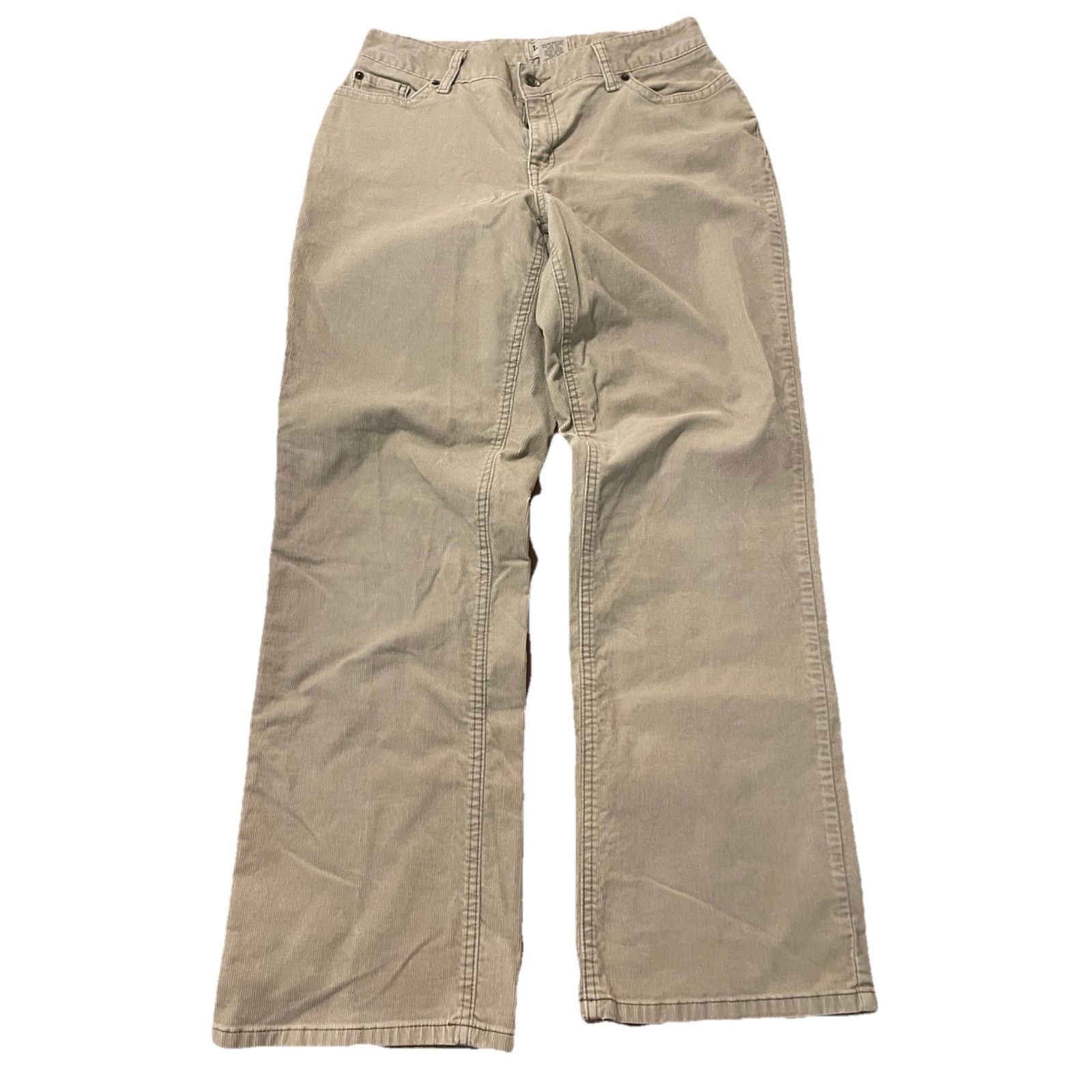 L.L. Bean LL Bean Women’s Beige Curvy Fit Corduroy Straight Pants 8R Size 30" / US 8 / IT 44 - 1 Thumbnail