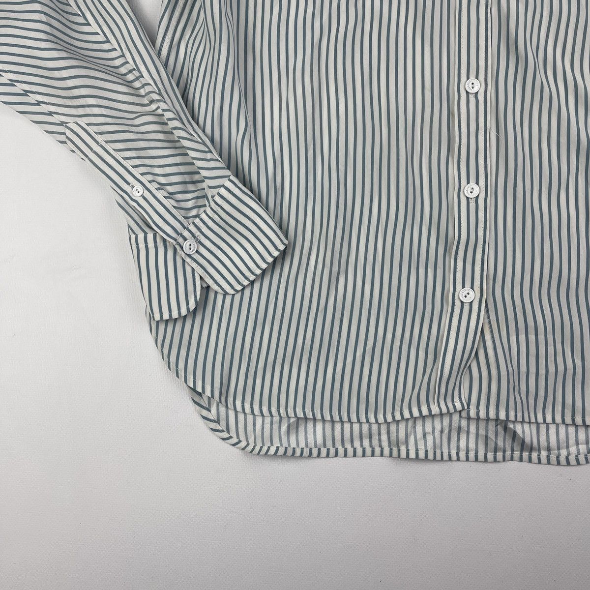 Rag & Bone Rag Bone New York Stripped Silk Button Down Shirt Size US L / EU 52-54 / 3 - 3 Thumbnail