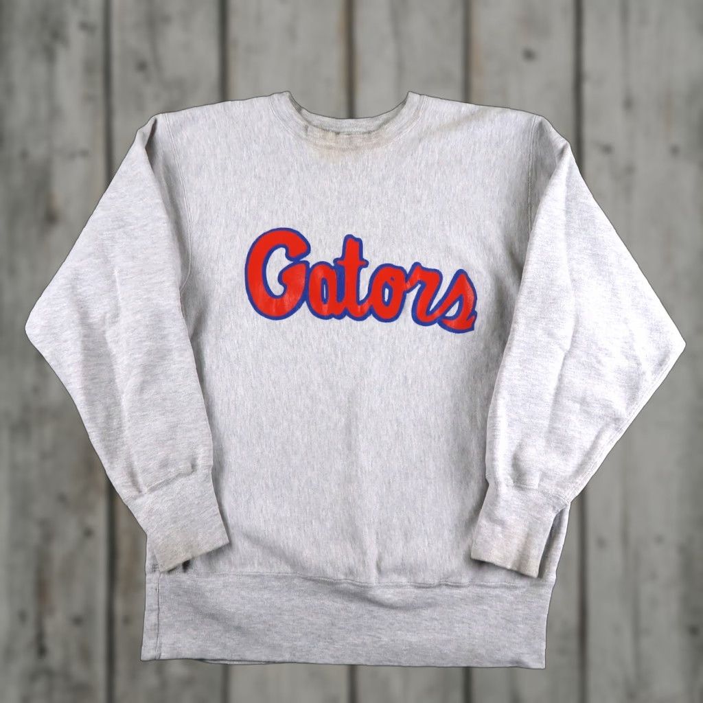 Champion VINTAGE Champion Florida Gators Sweatshirt Crewneck XL Gray 90s College Sports Logo Print Men Size US XL / EU 56 / 4 - 1 Thumbnail