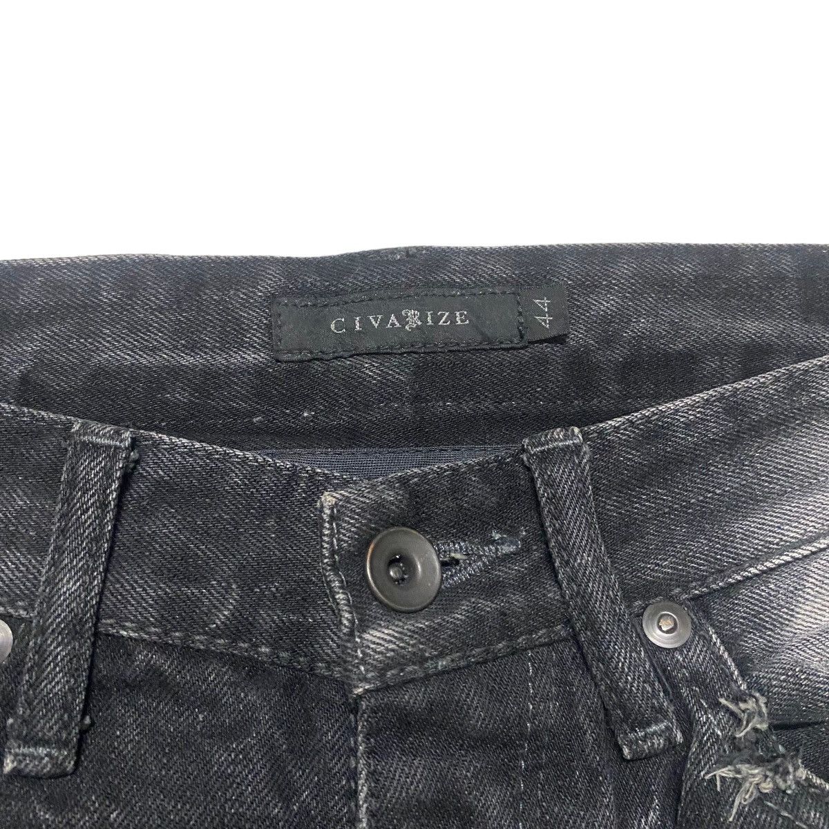 CIVARIZE Civarize Black Whisker Denim Flare Jeans Size US 30 / EU 46 - 6 Thumbnail