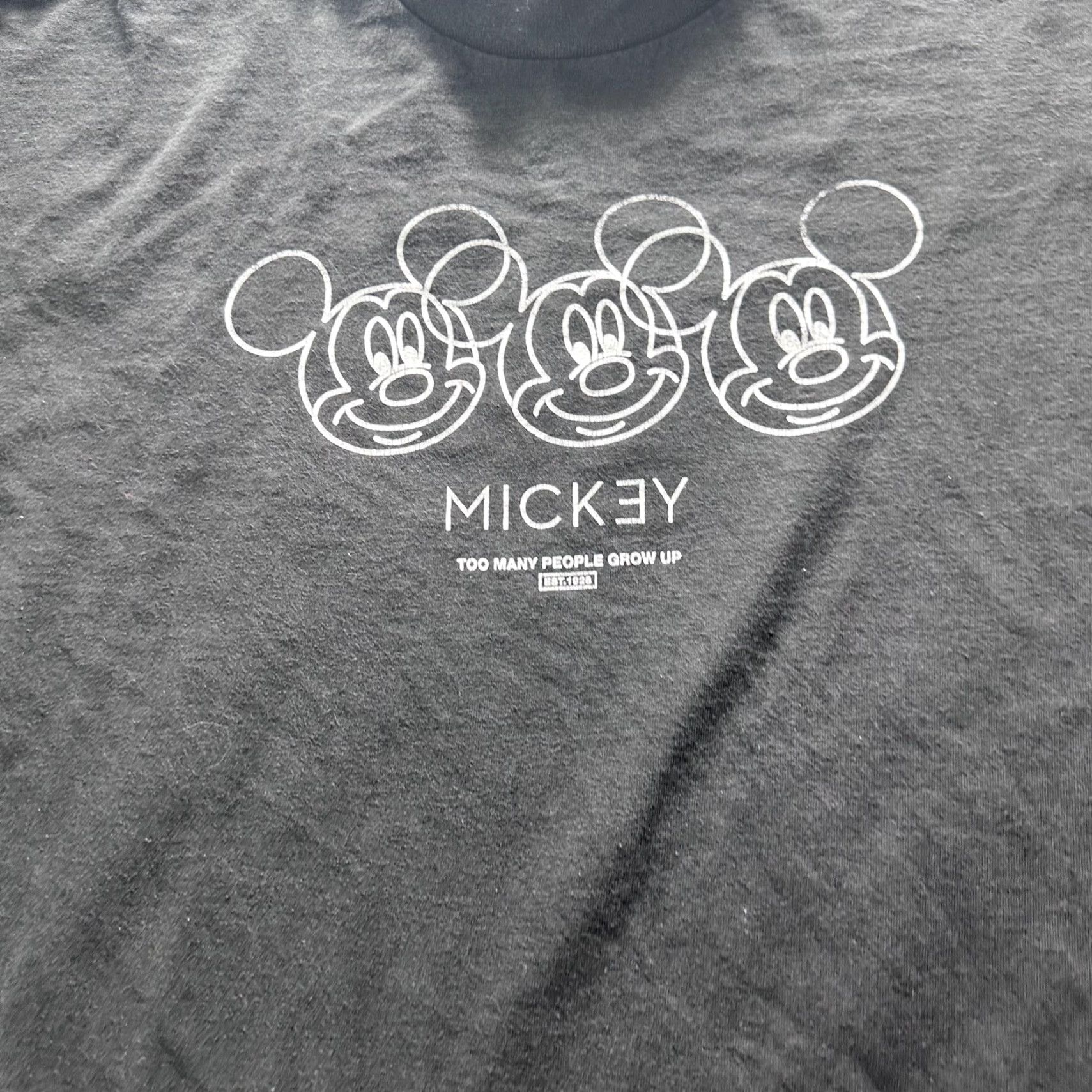 Disney Neff Disney Mickey Mouse Shirt Mens XL Black Triple Mickey Graphic Tee Cartoon Size US XL / EU 56 / 4 - 2 Thumbnail