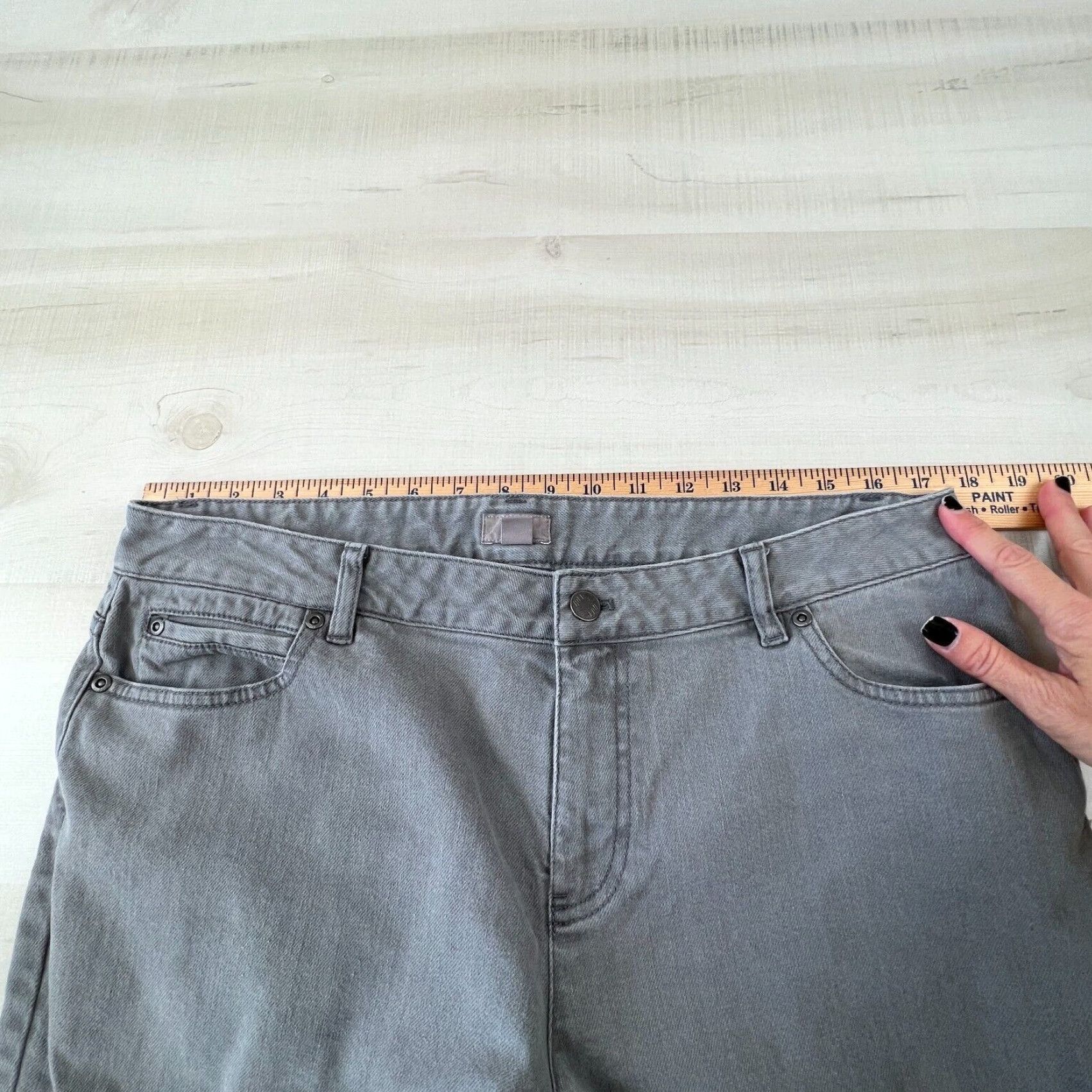J. Jill J Jill Women's 14 Gray Slim Leg Mid Rise Stretch Jeans Size 36" / US 14 / IT 50 - 7 Thumbnail