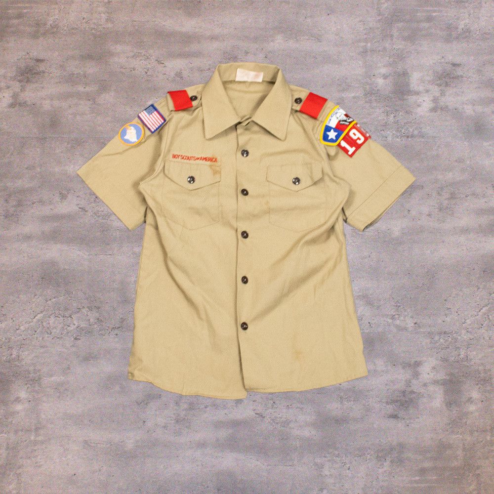 Vintage Vintage 80's Boy Scouts Of America Brown Short Sleeve Shirt Size US XS / EU 42 / 0 - 3 Thumbnail