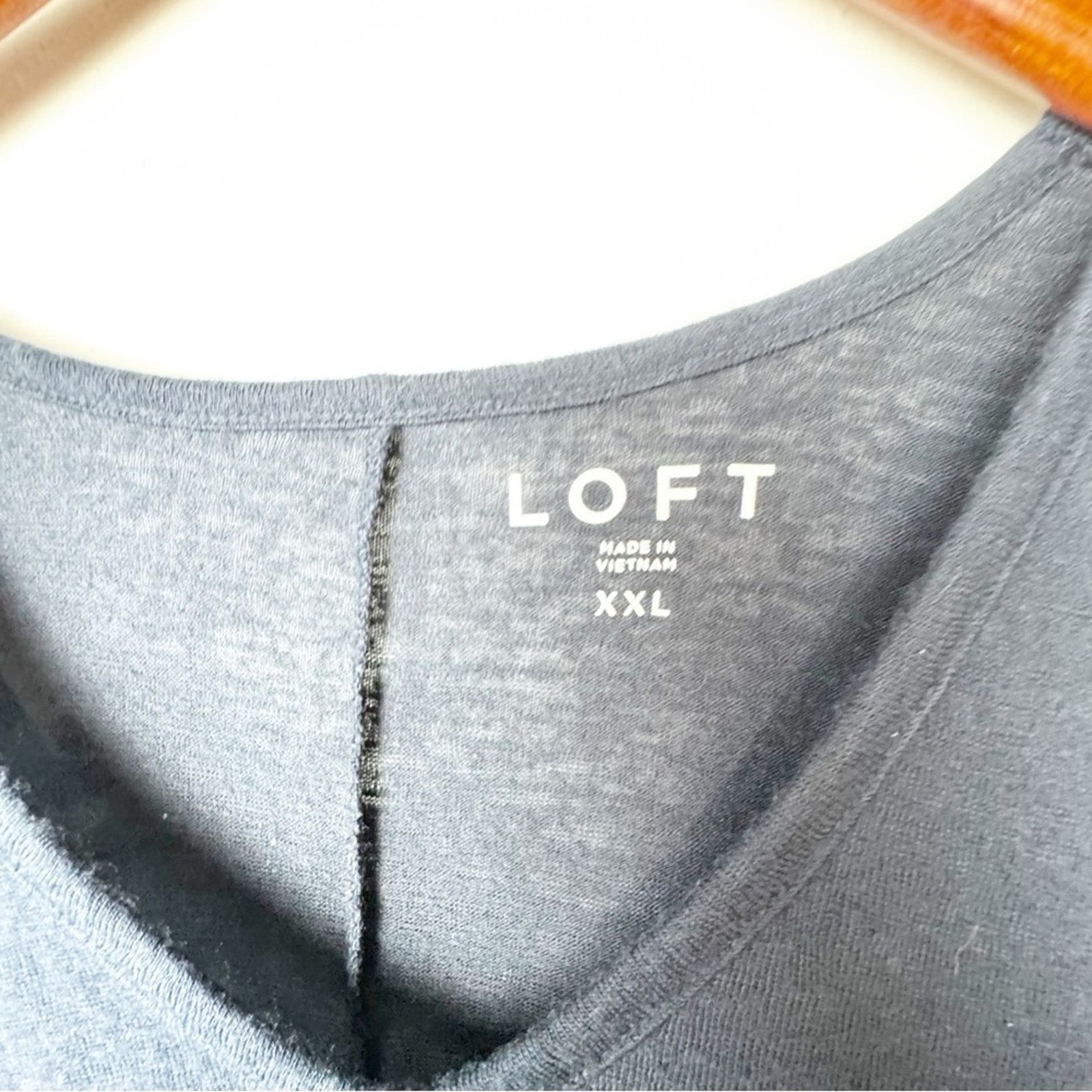 Loft Loft Navy Modal Front Tie Drapey Blouse Women’s Size XXL Size XXL / US 16-18 / IT 52-54 - 7 Thumbnail