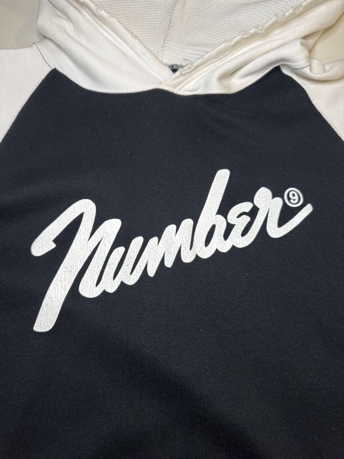 Number (N)ine AW05 Number (N)ine White Fender hoodie | Grailed