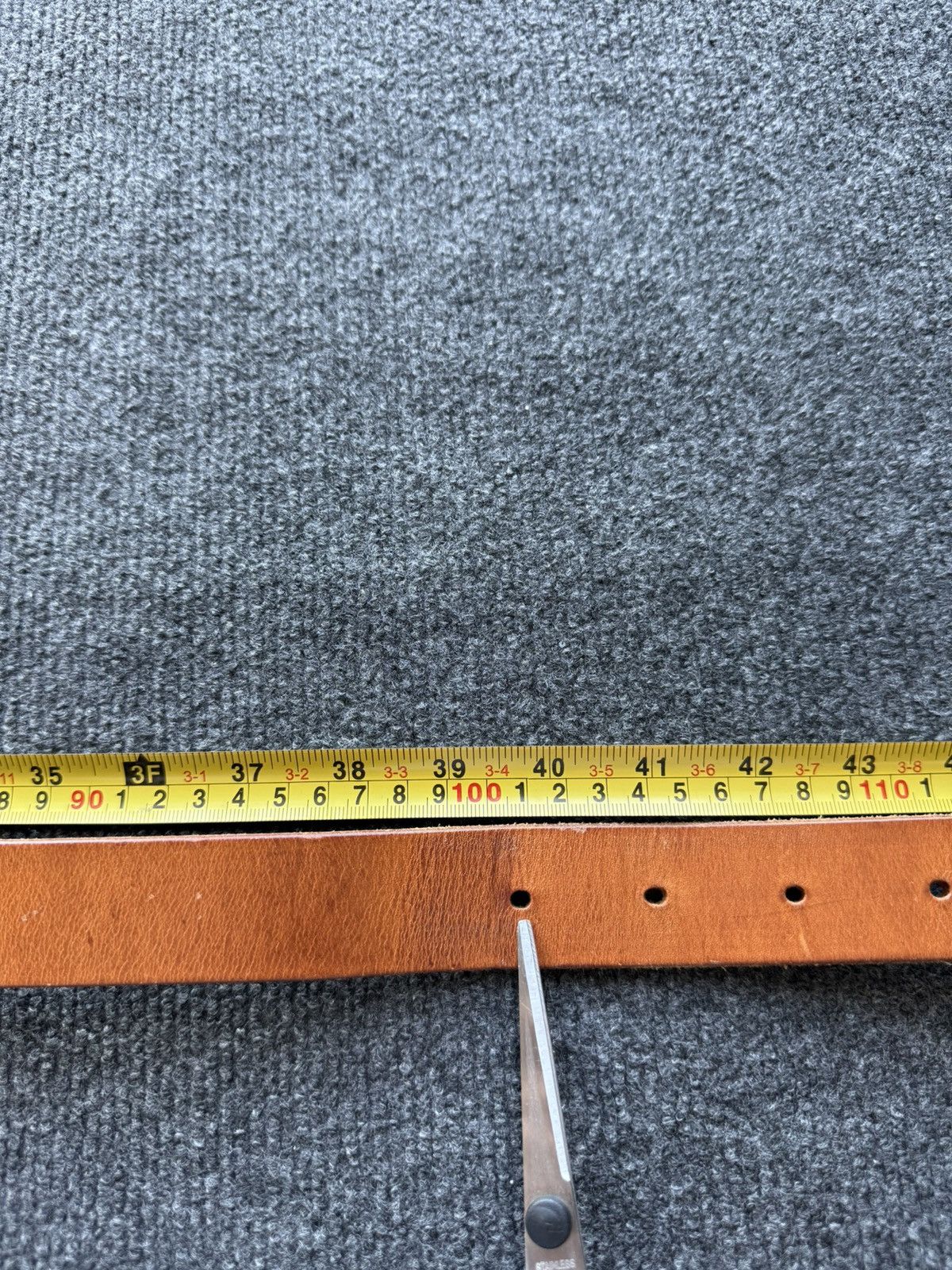 Japanese Brand Vintage 00s Western Cowboy Brown Leather Belt Minimal Buckle Size ONE SIZE - 16 Thumbnail