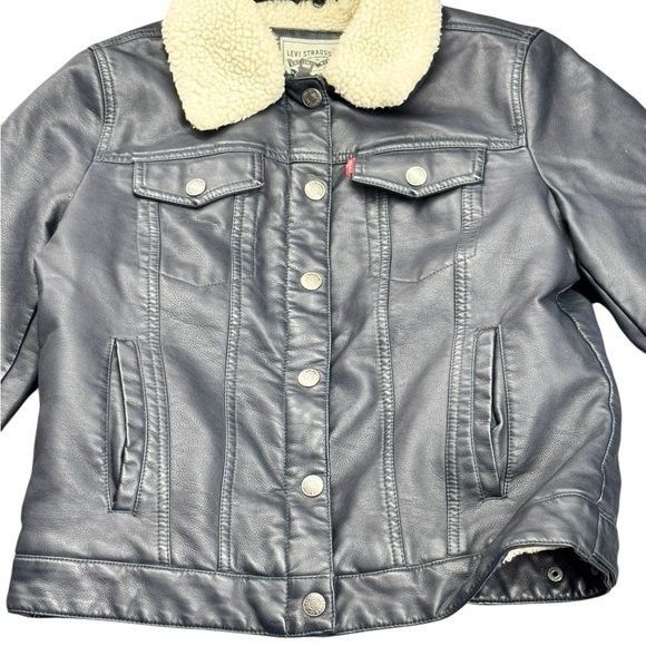Levi's Levis Womens Faux Leather Jacket With Sherpa Lining Button F Size M / US 6-8 / IT 42-44 - 6 Thumbnail