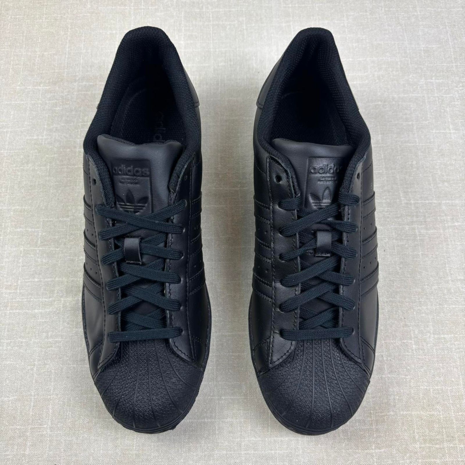 Adidas ♣️ Adidas Superstar “Triple Black” 12M Size US 12 / EU 45 - 3 Thumbnail