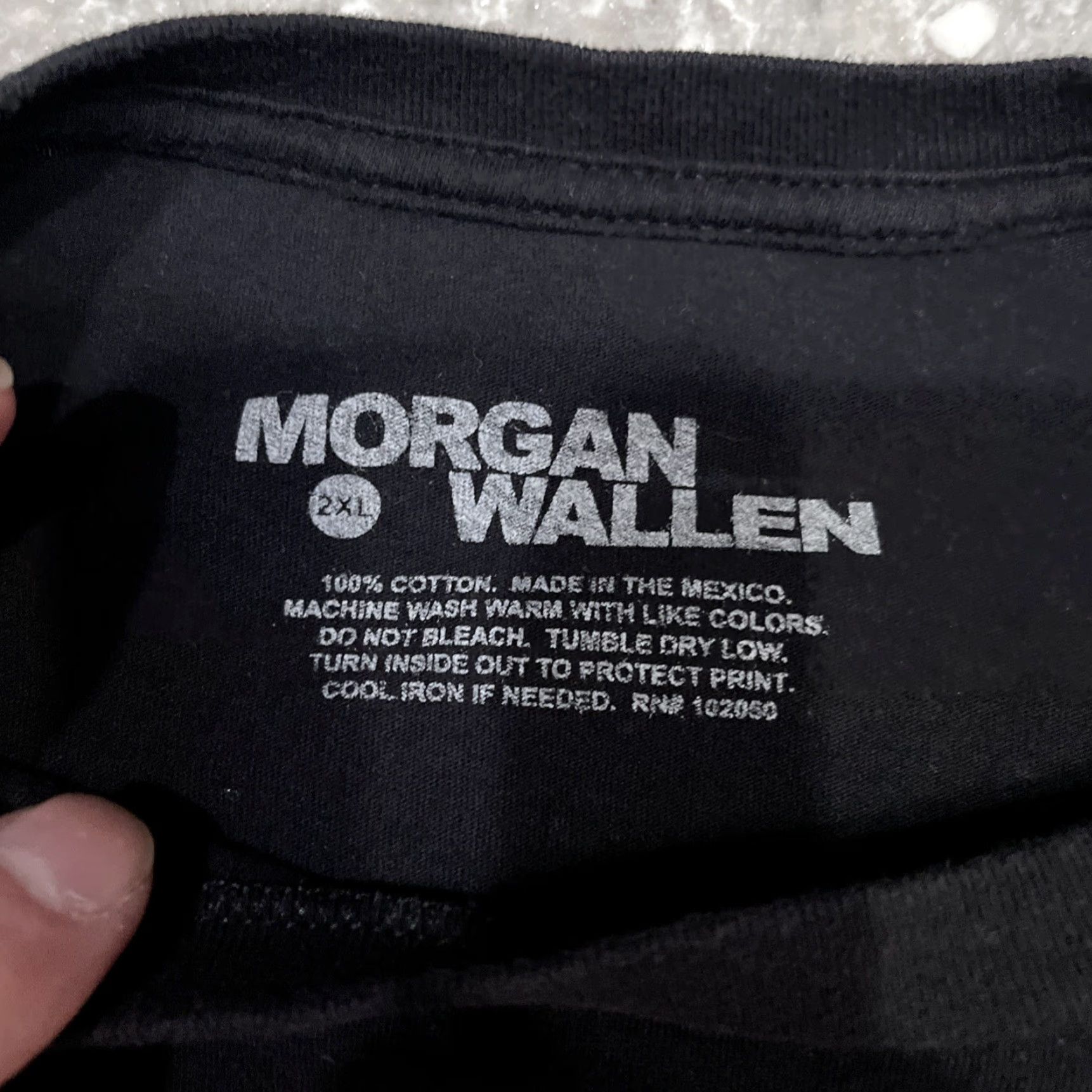 Vintage Morgan Wallen One Night At A Time 2024 Tour T-Shirt Black 2XL Short Sleeve Crew Neck Unisex Adults Size US XXL / EU 58 / 5 - 3 Thumbnail