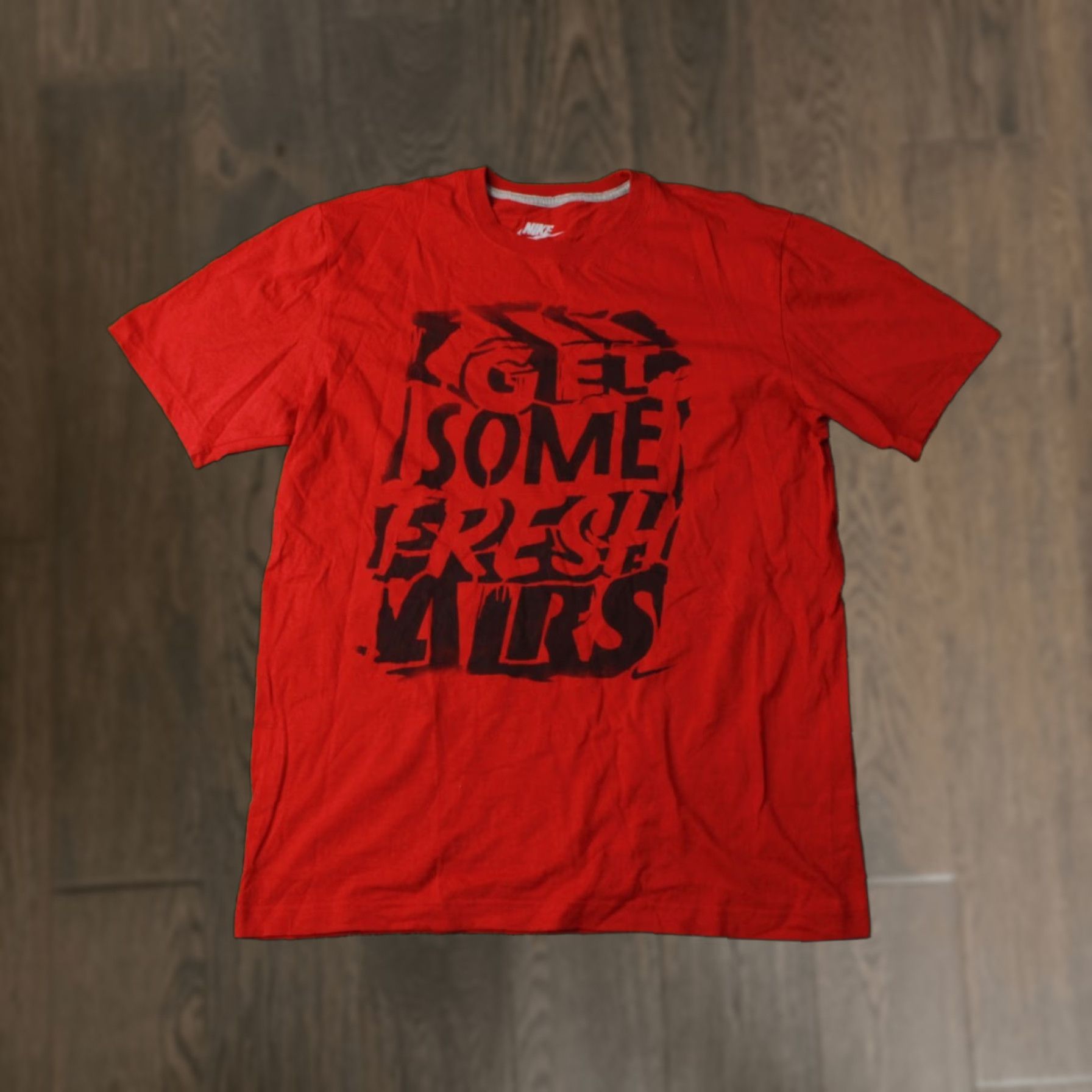 Nike Nike Shirt Mens T-Shirt Jersey Cotton Crew Neck Short Sleeve L Red Logo 70cm 52cm Size US L / EU 52-54 / 3 - 1 Thumbnail