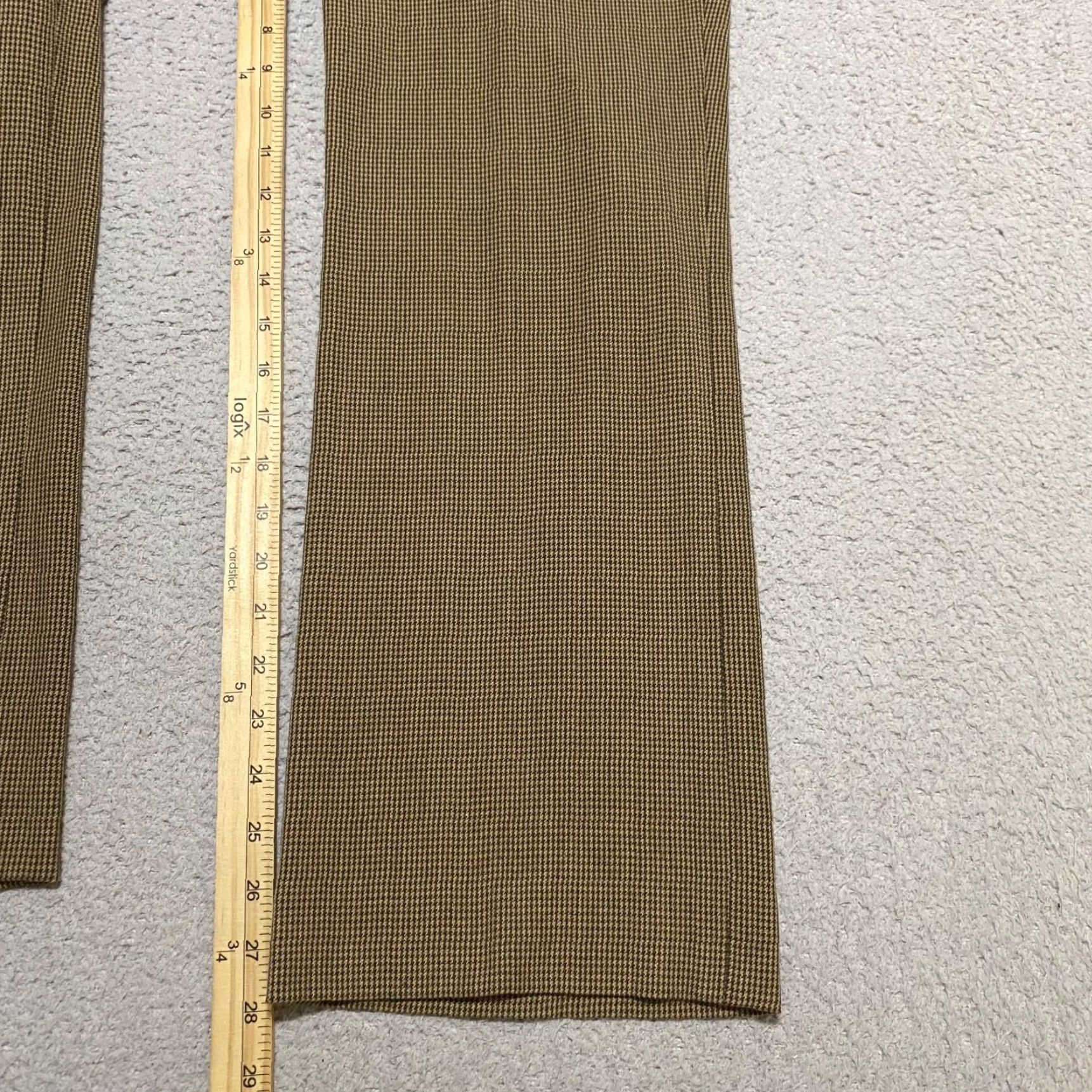 Chaps Chaps Womens Dress Pants Brown Plaid Houndstooth Wide-Leg Office Business 4 Size 27" / US 4 / IT 40 - 5 Thumbnail