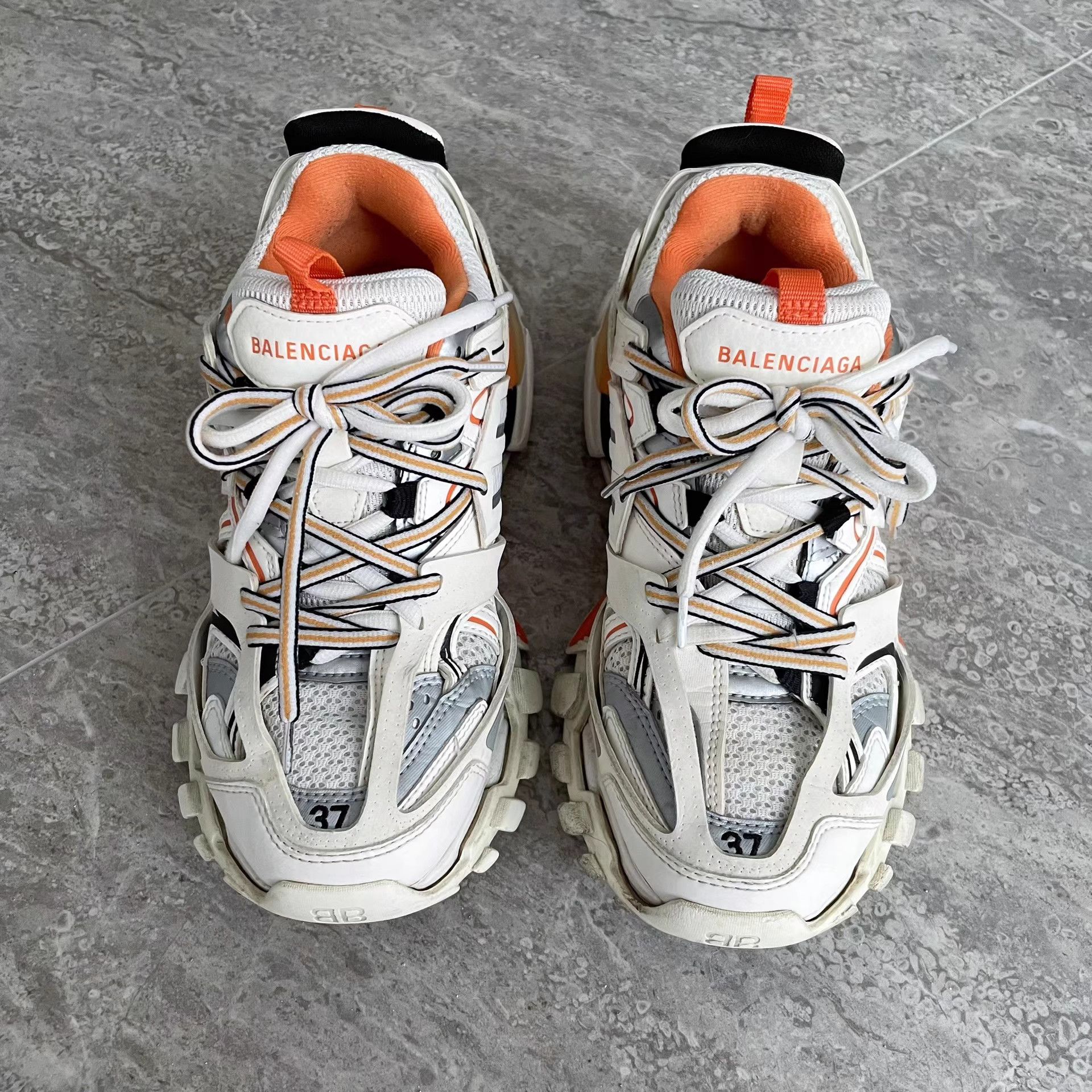 Balenciaga Balenciaga Track White Orange Sneakers Size US 7 / IT 37 - 2 Thumbnail