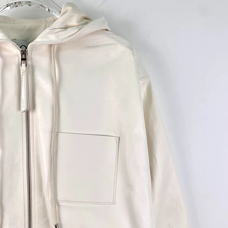Loewe Loewe Miumiu logo leather hooded drawstring zipper long sl Size XS / US 0-2 / IT 36-38 - 3 Thumbnail