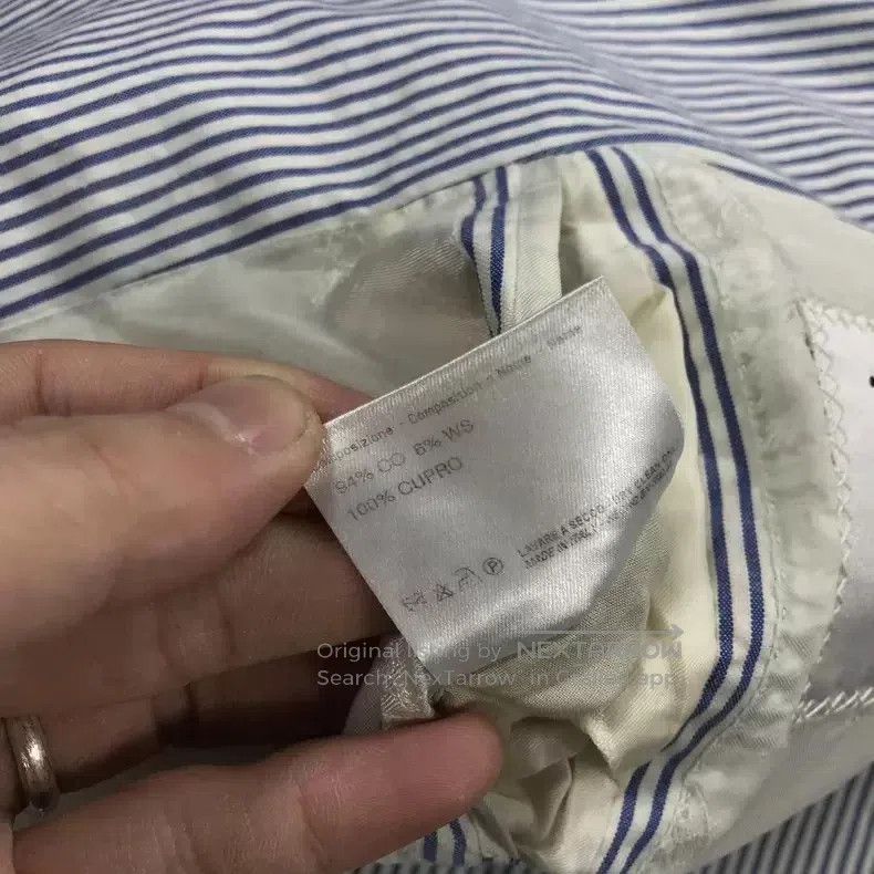 Brioni Brioni Men's Suit, Classic Blue and White Striped Size US L / EU 52-54 / 3 - 6 Thumbnail